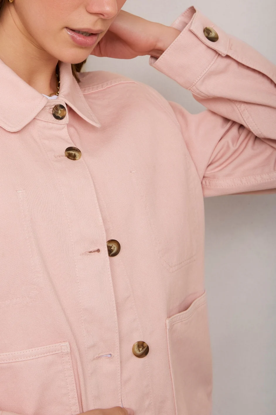 Ada Denim Jacket - Candy Floss Pink - Image 5