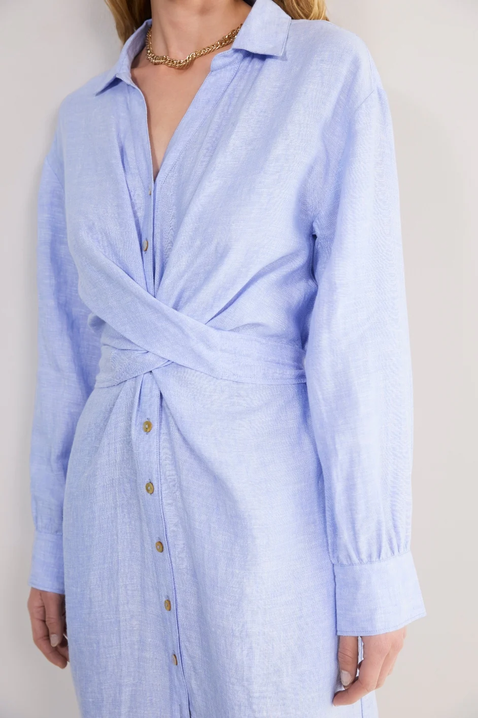 Aisling Shirt Dress - Chambray - Image 3