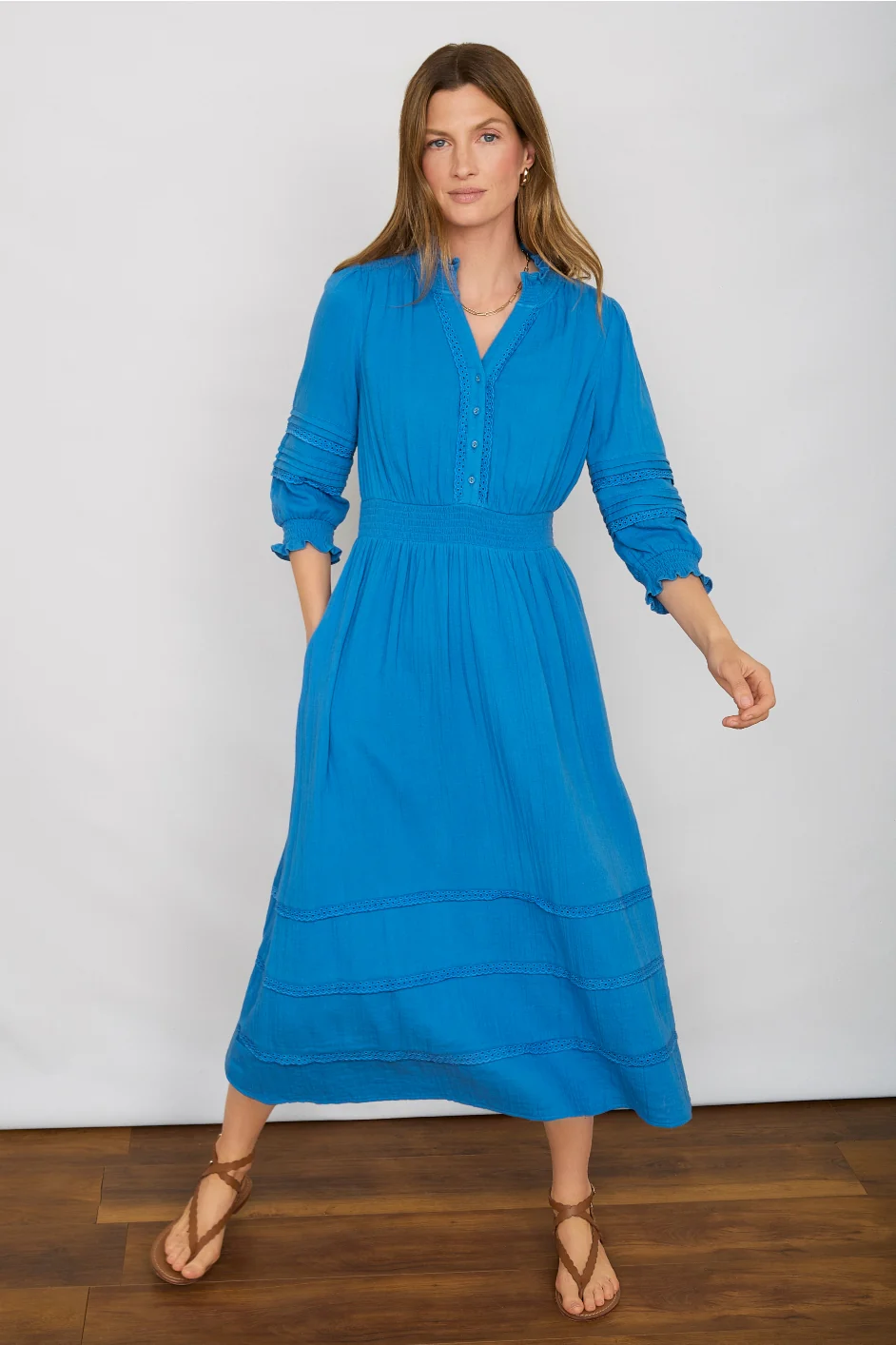 Alina Dress - Azure Blue - Image 4