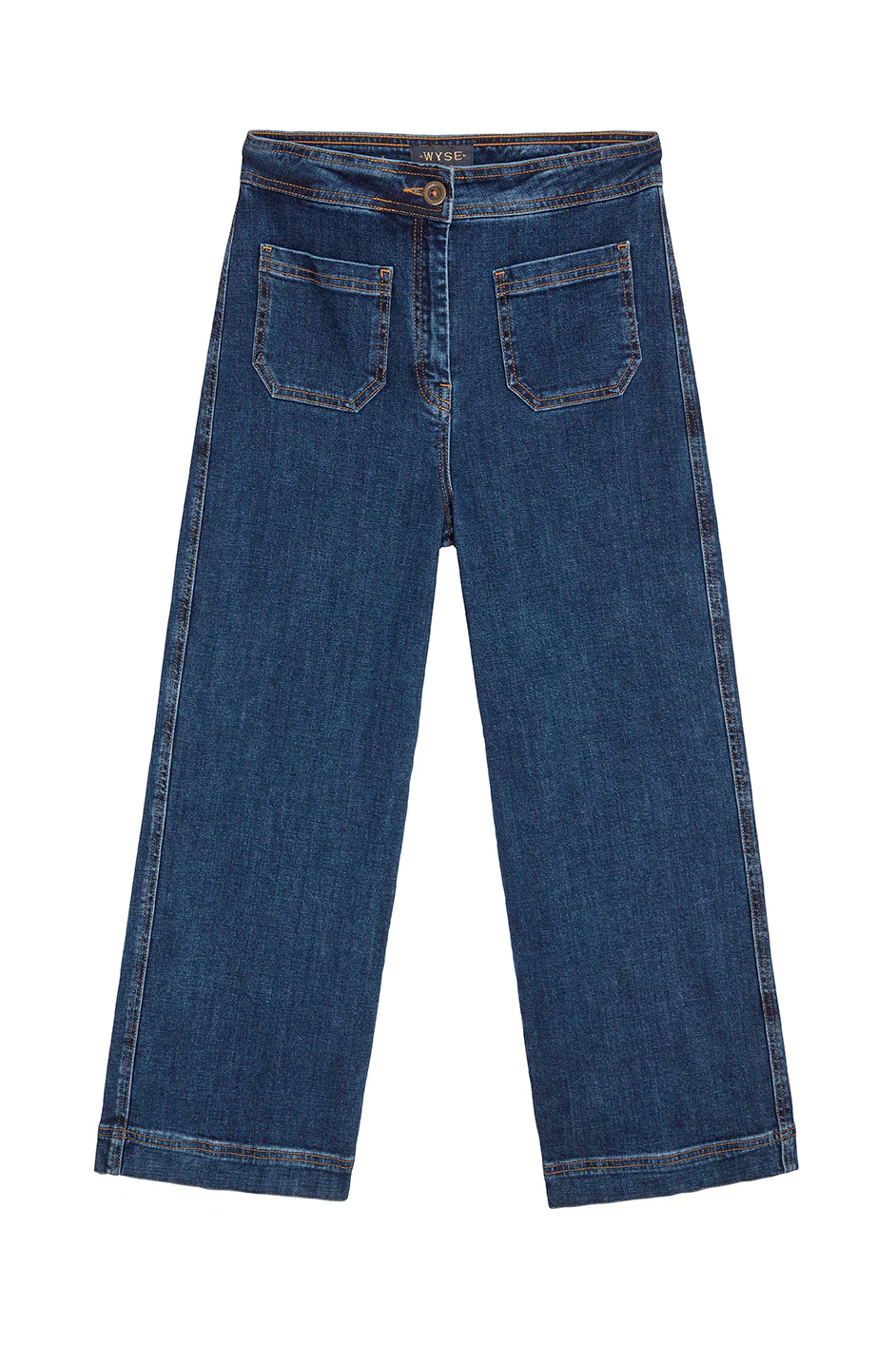 Allie Flare Cropped Jean - Rinse Wash - Image 5