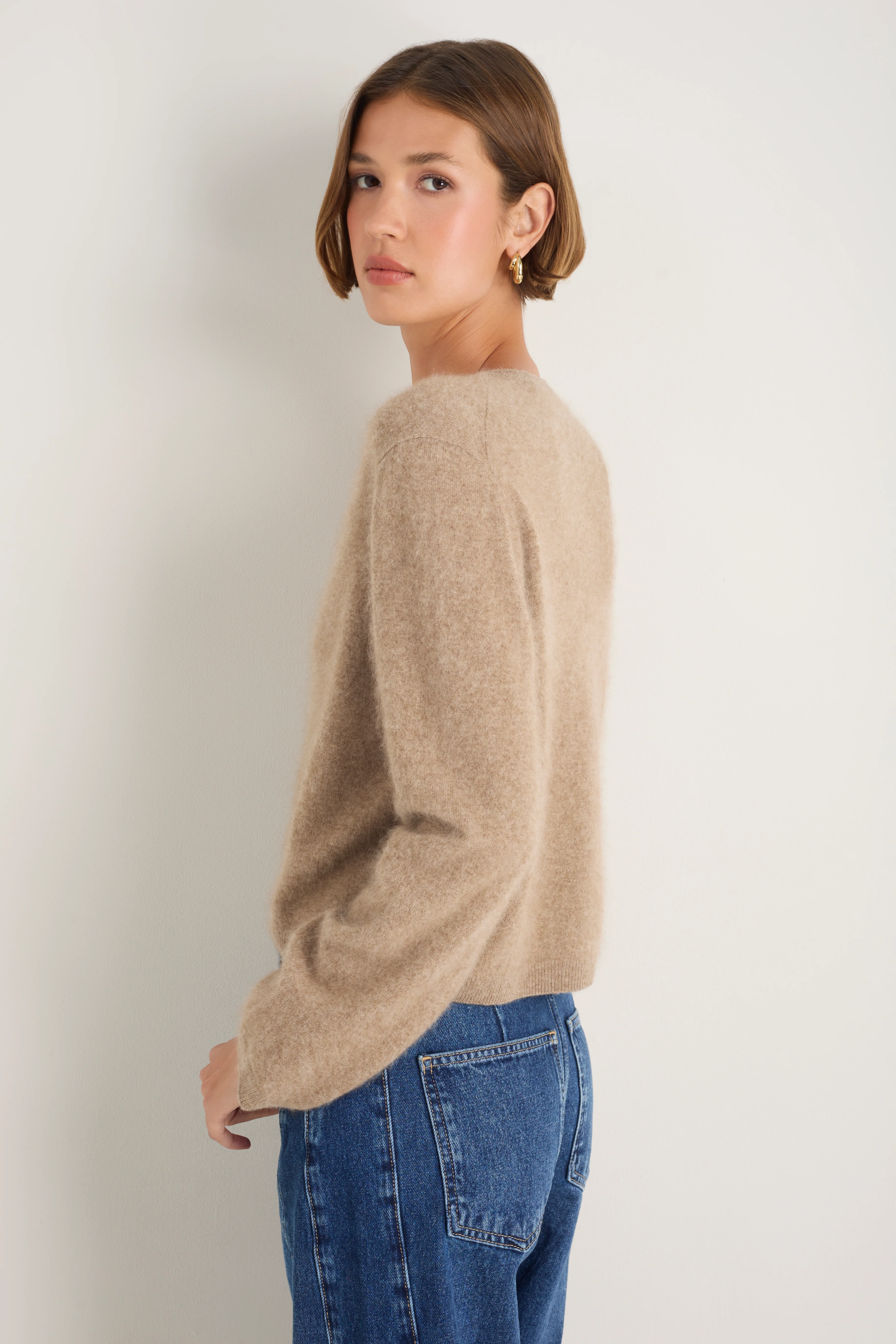 Amalie Cardigan - Oat - Image 3