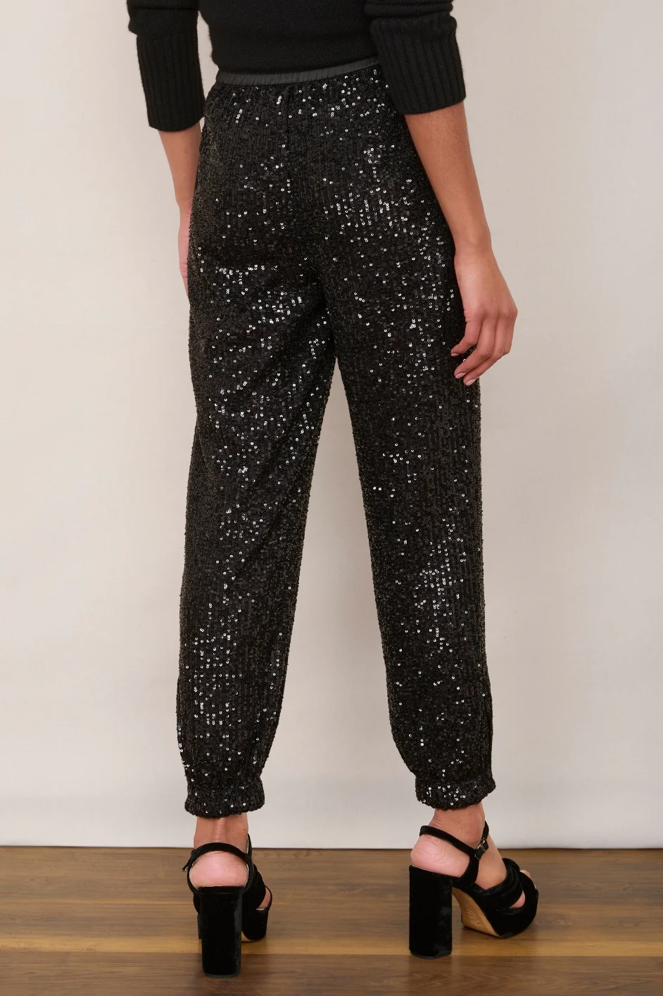 Aniyah Sequin Trouser - Black - Image 4