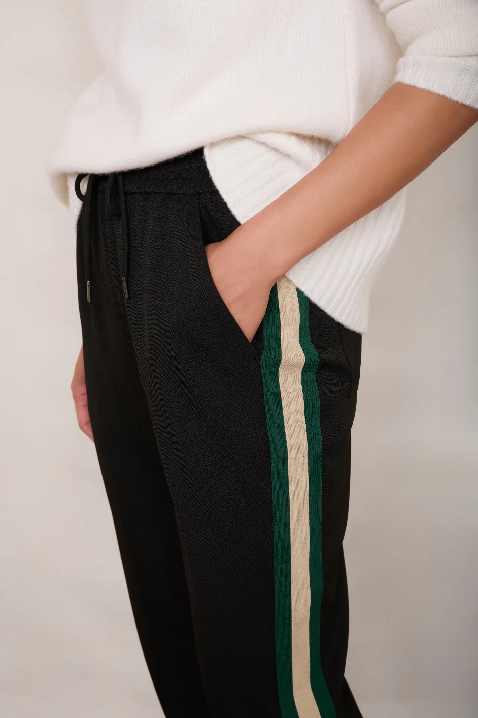 Anya Cuff Jogger Trouser - Black - Image 2