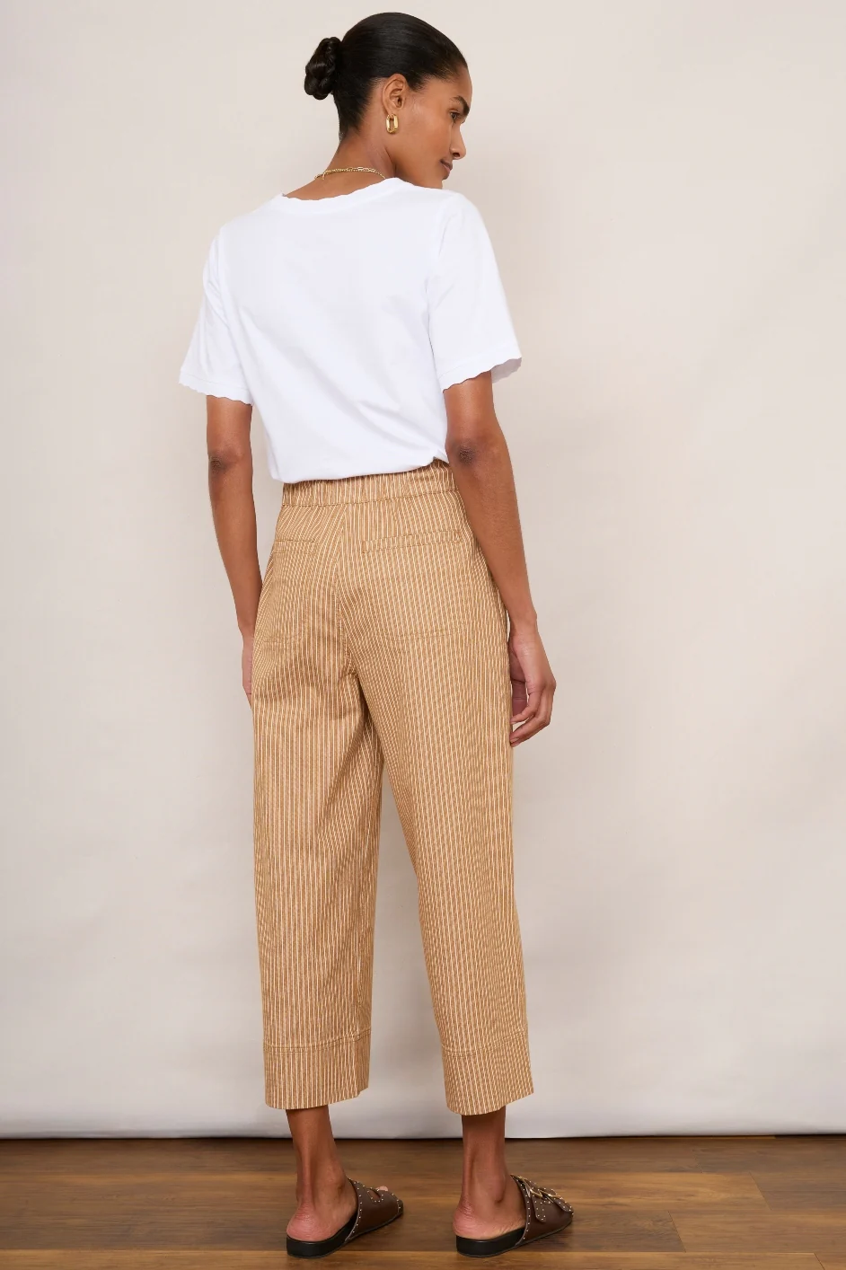 Astrid Stripe Jean - Tan/Ecru - Image 4