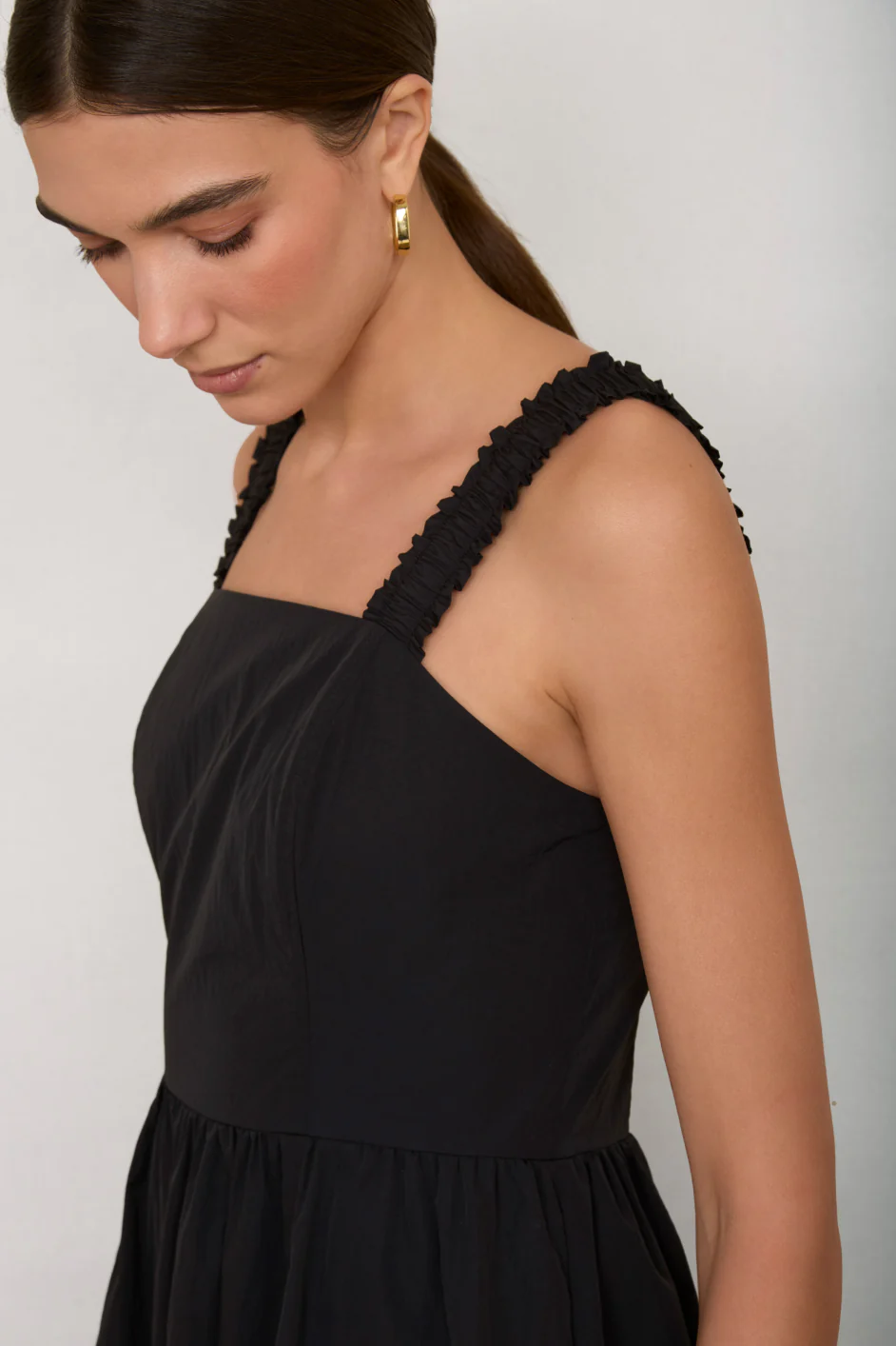 Audrey Taffeta Dress - Black - Image 2