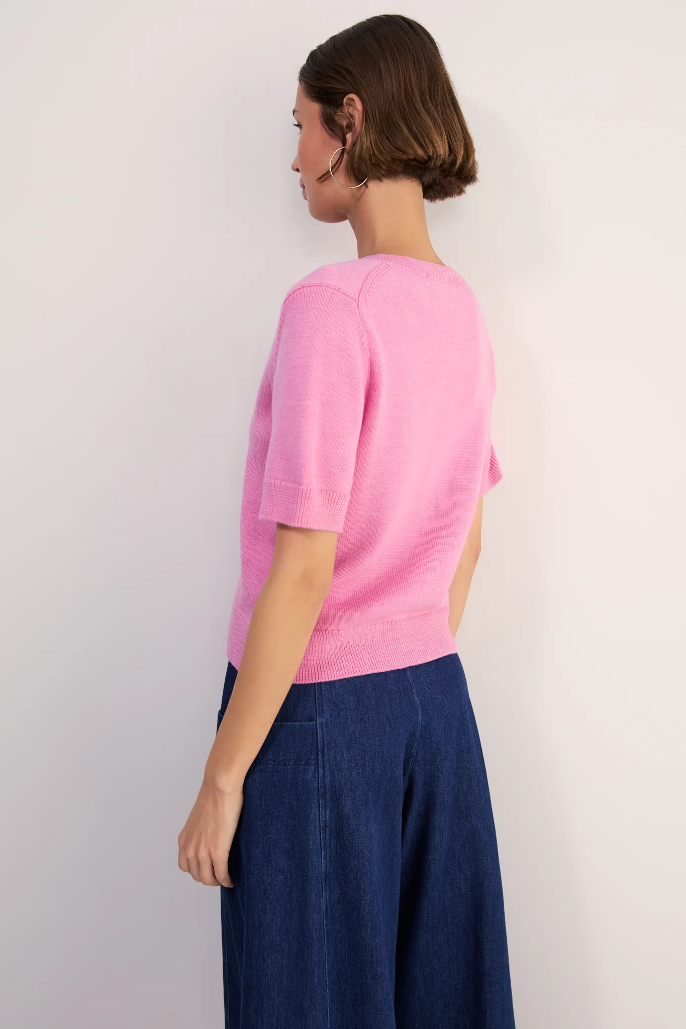 Ava Short Sleeve Cardigan - Peony - Image 5