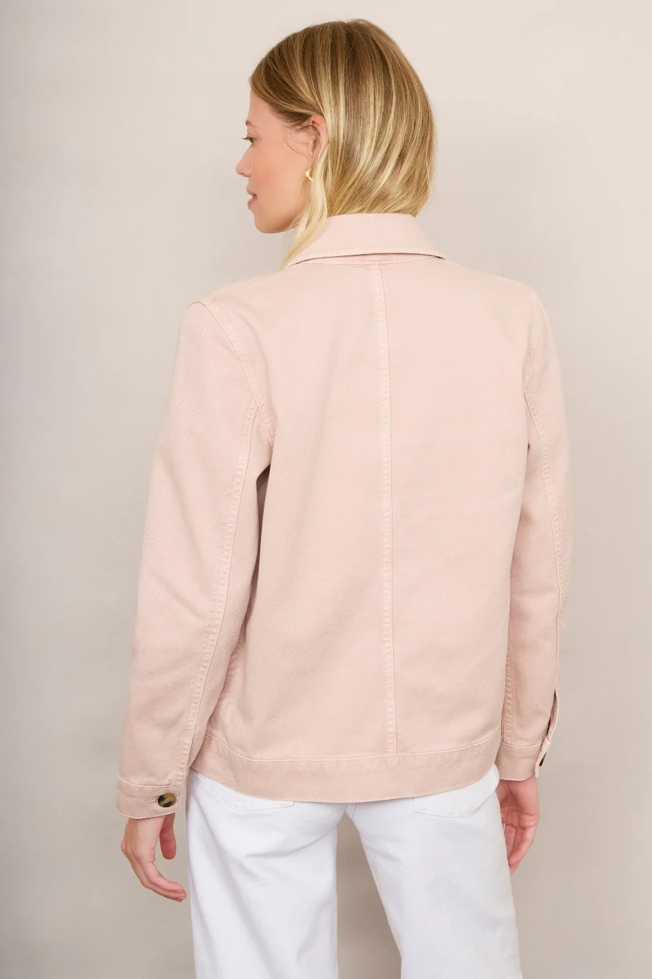 Aveline Denim Jacket - Dusky Pink - Image 4