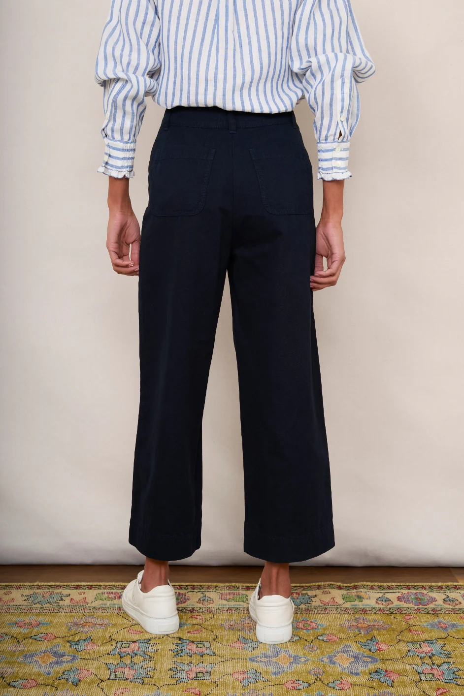 Beau Cropped Trouser - Midnight - Image 4