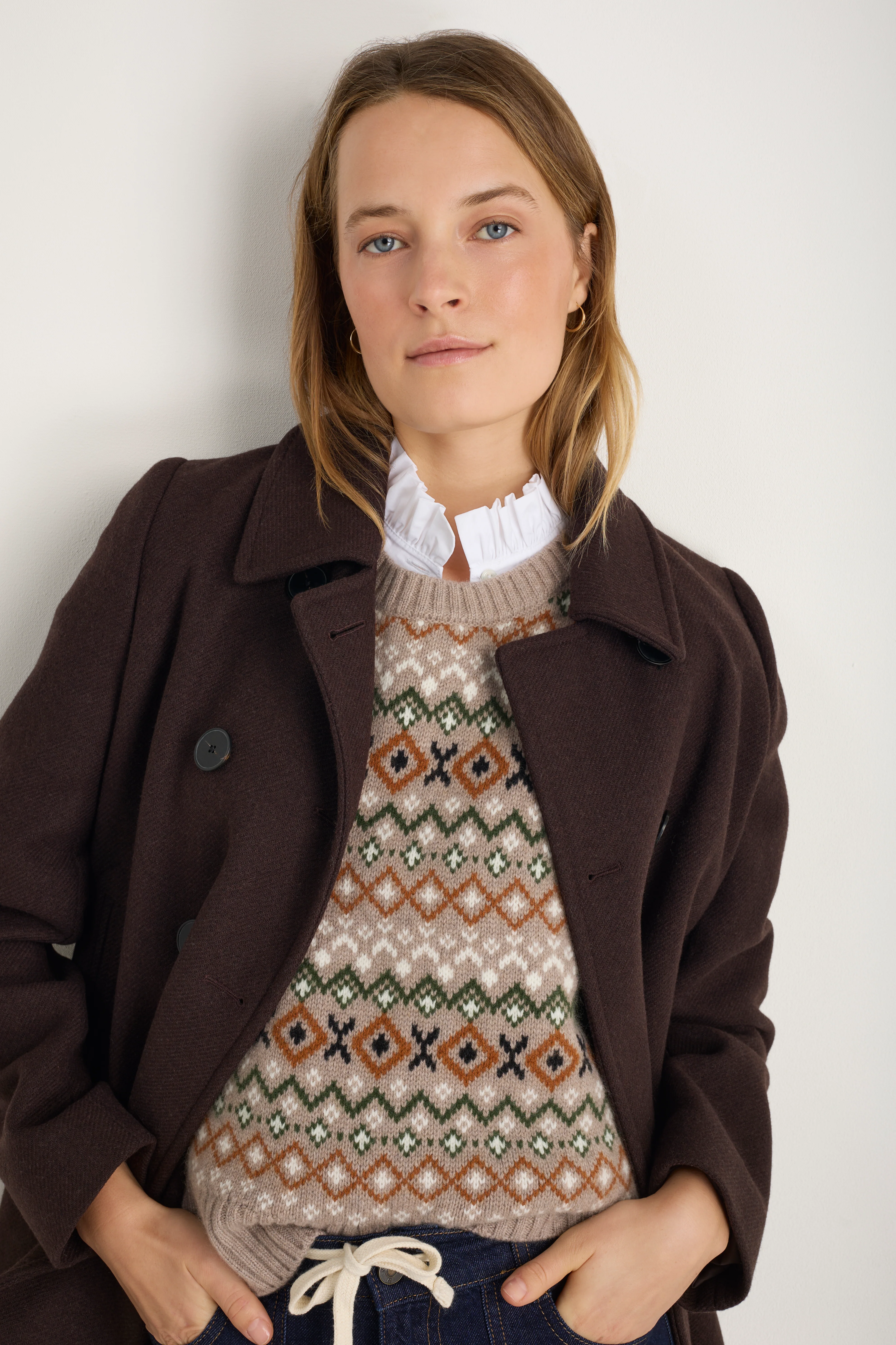 Beau Fairisle Tank - Oat Fairisle - Image 4