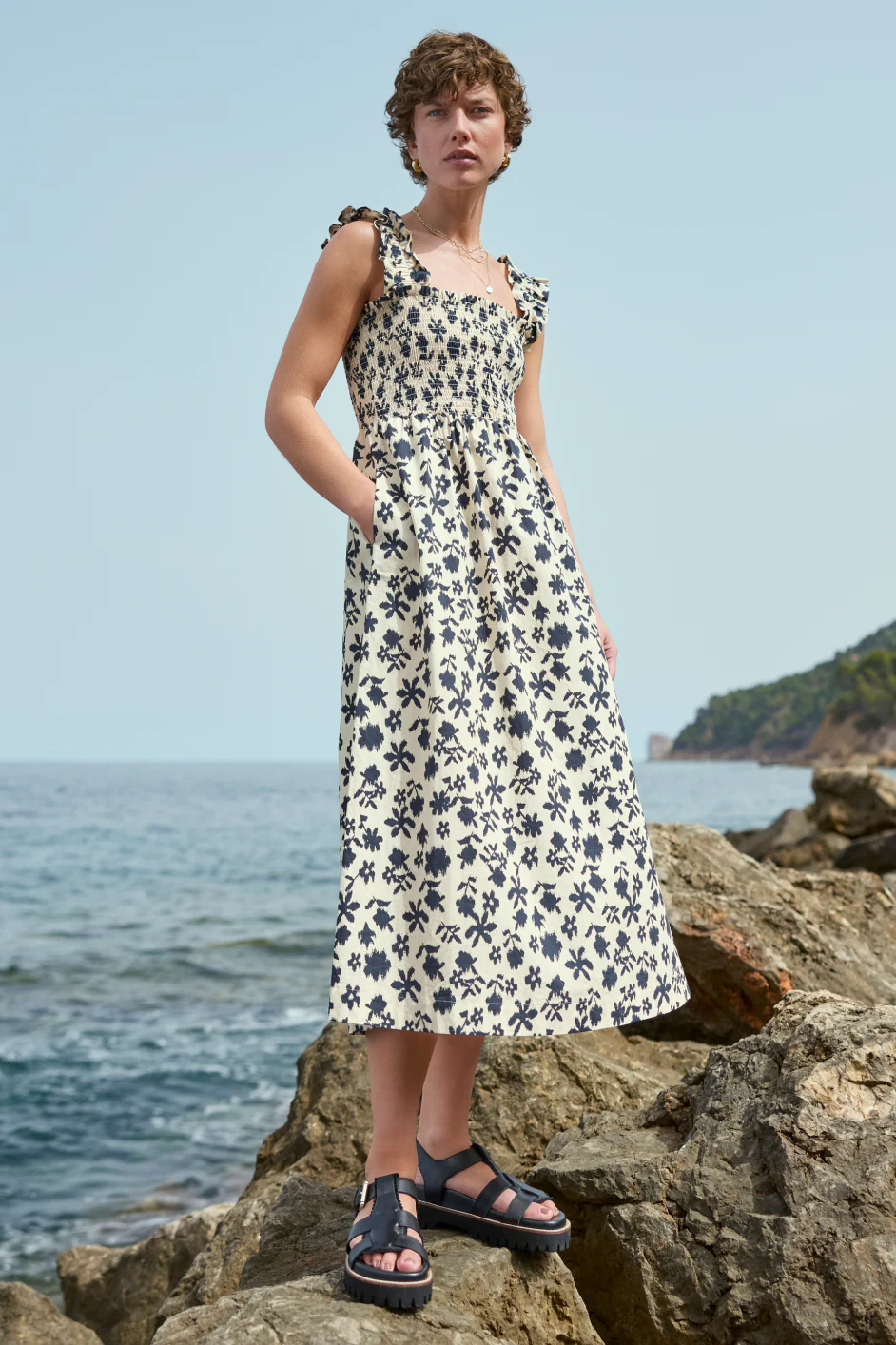Bliss Dress - Ecru/Charcoal - Image 4