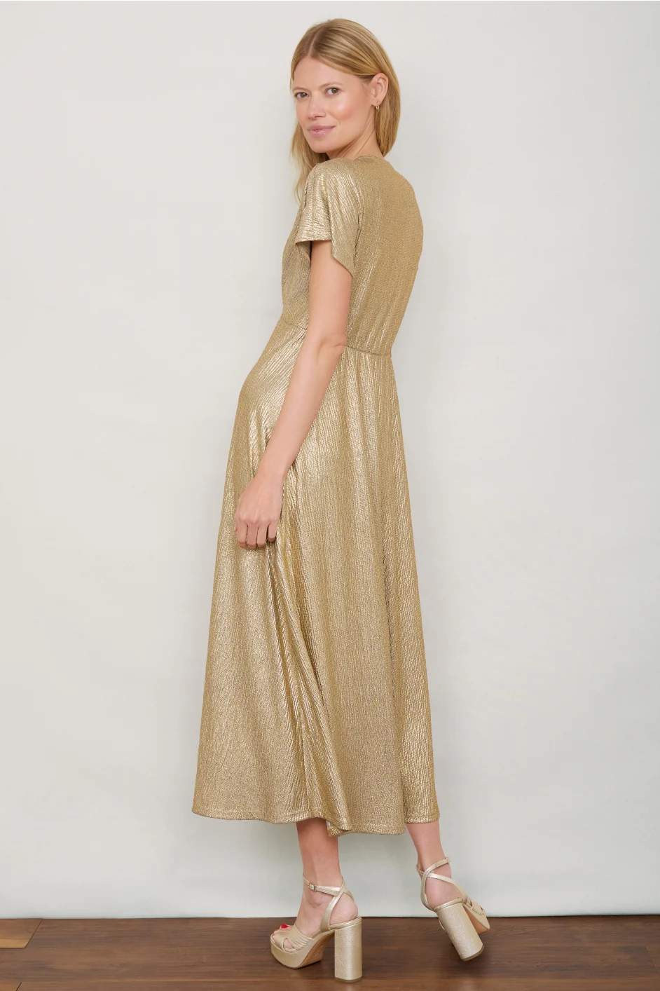 Caley Dress - Gold - Image 3