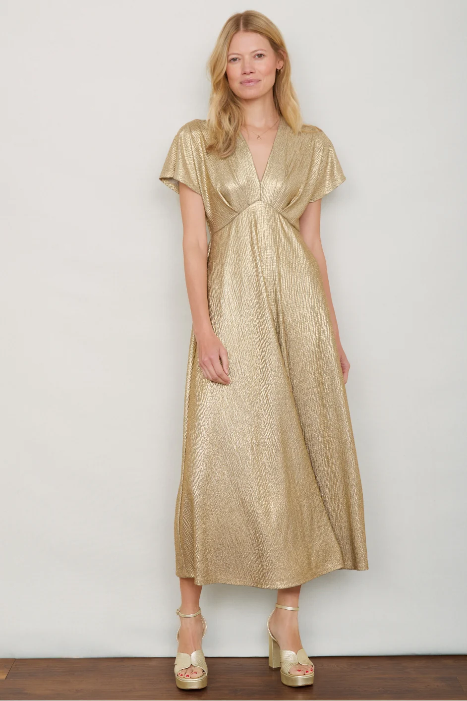 Caley Dress - Gold - Image 4