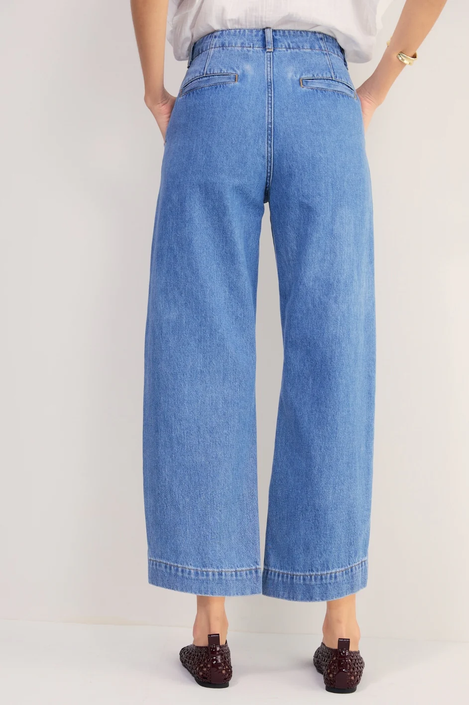 Camille Tie Horseshoe Jean - Light Wash - Image 4