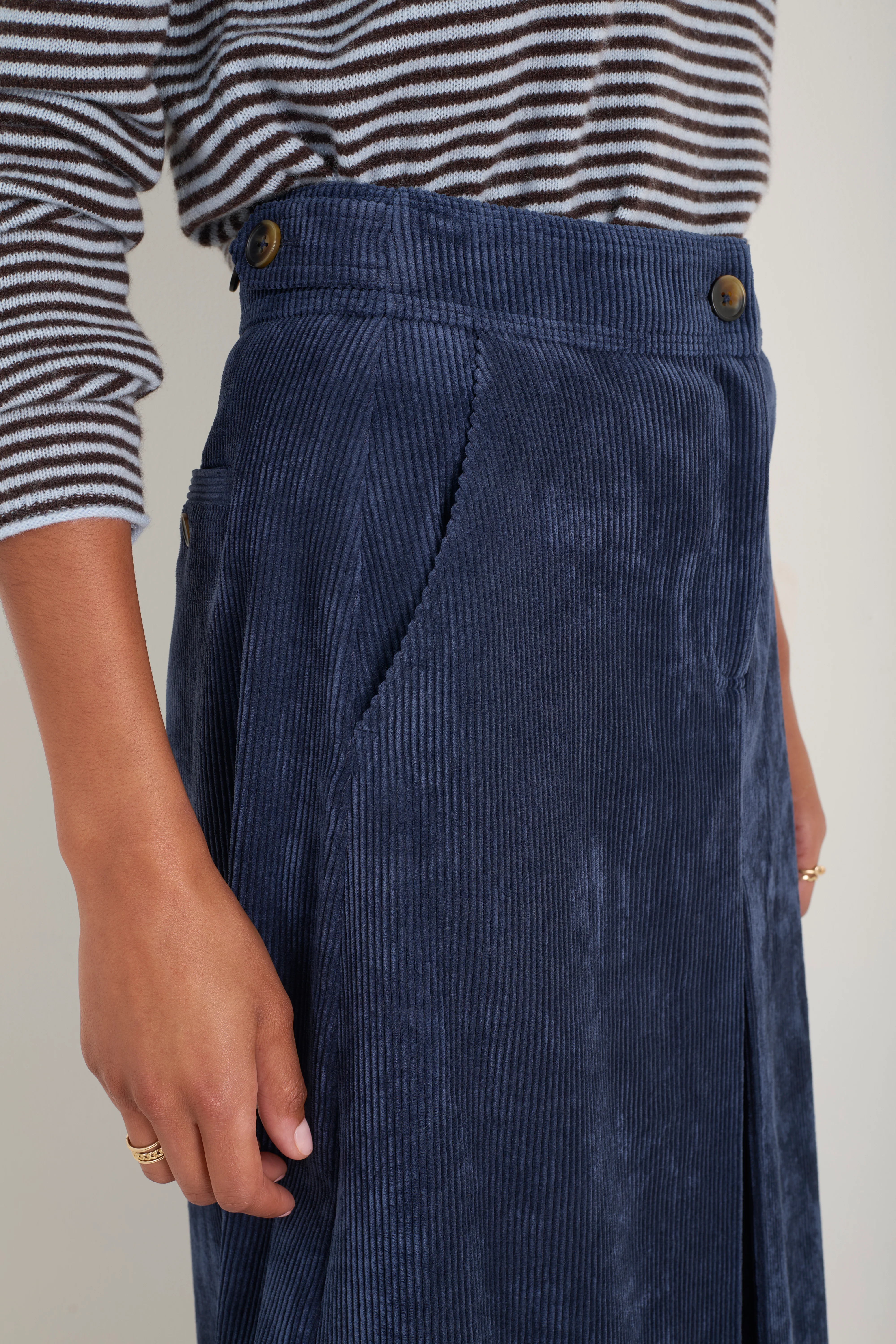Carina Cord Skirt - Midnight - Image 2