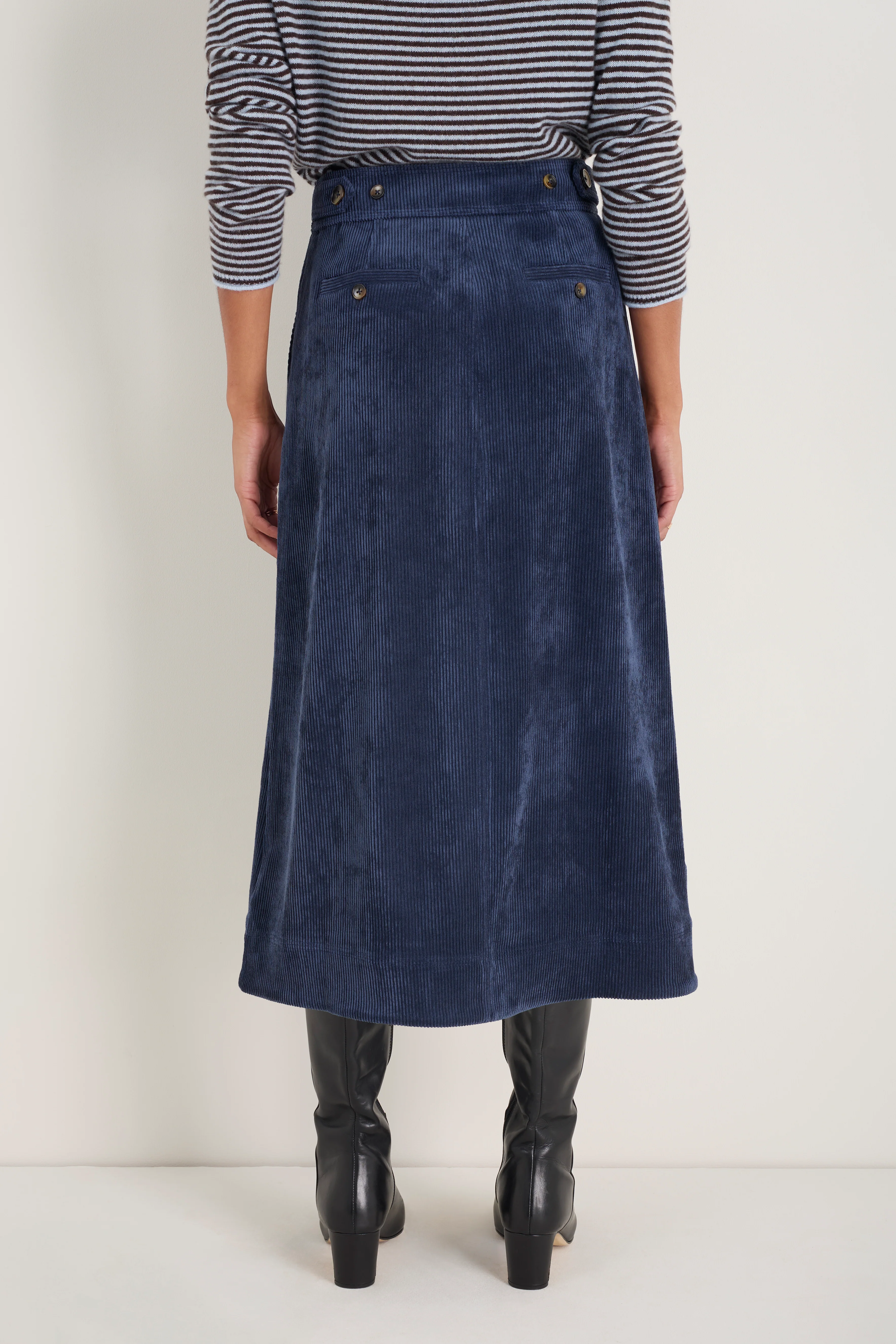Carina Cord Skirt - Midnight - Image 4