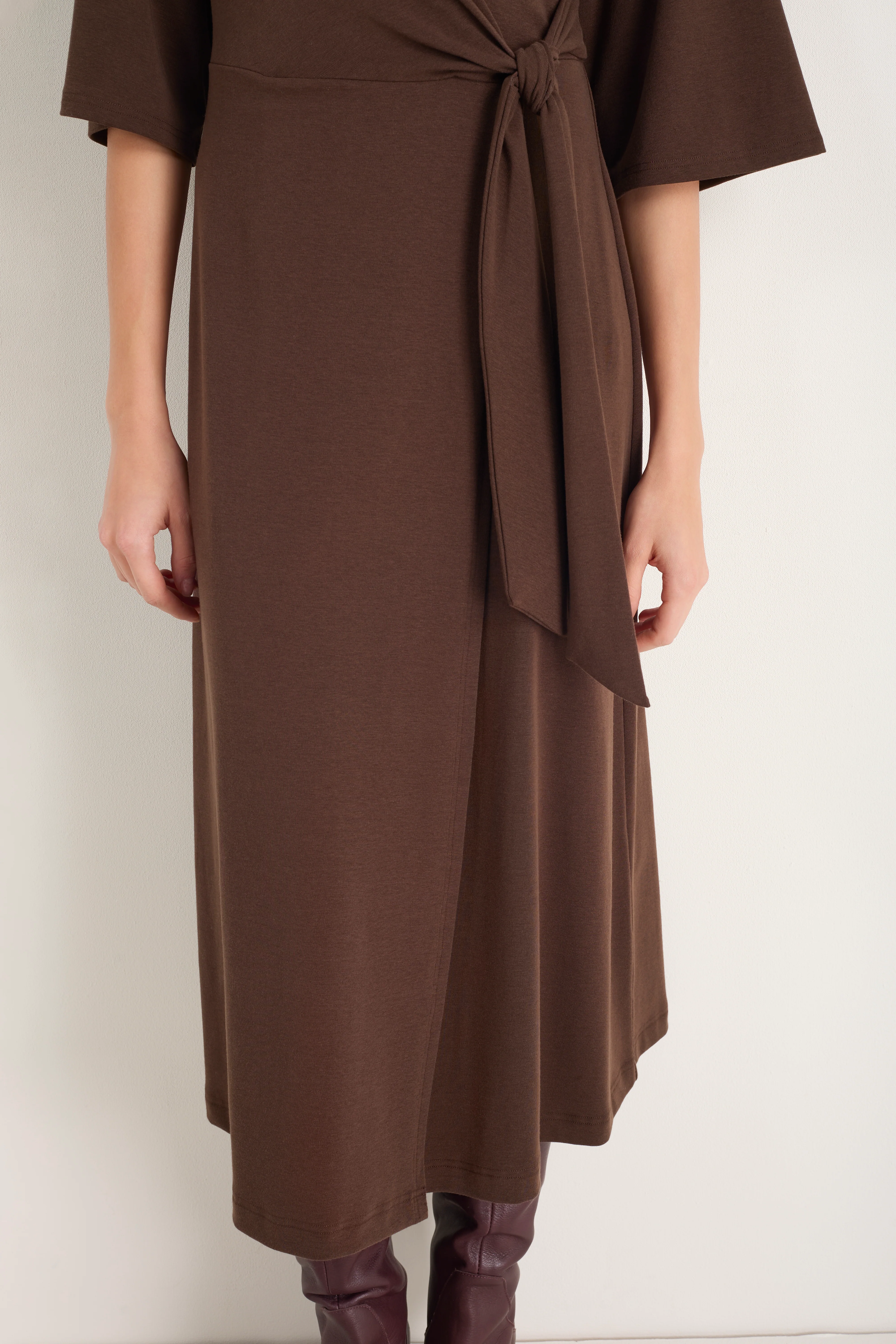 Carmine Jersey Dress - Cocoa - Image 2
