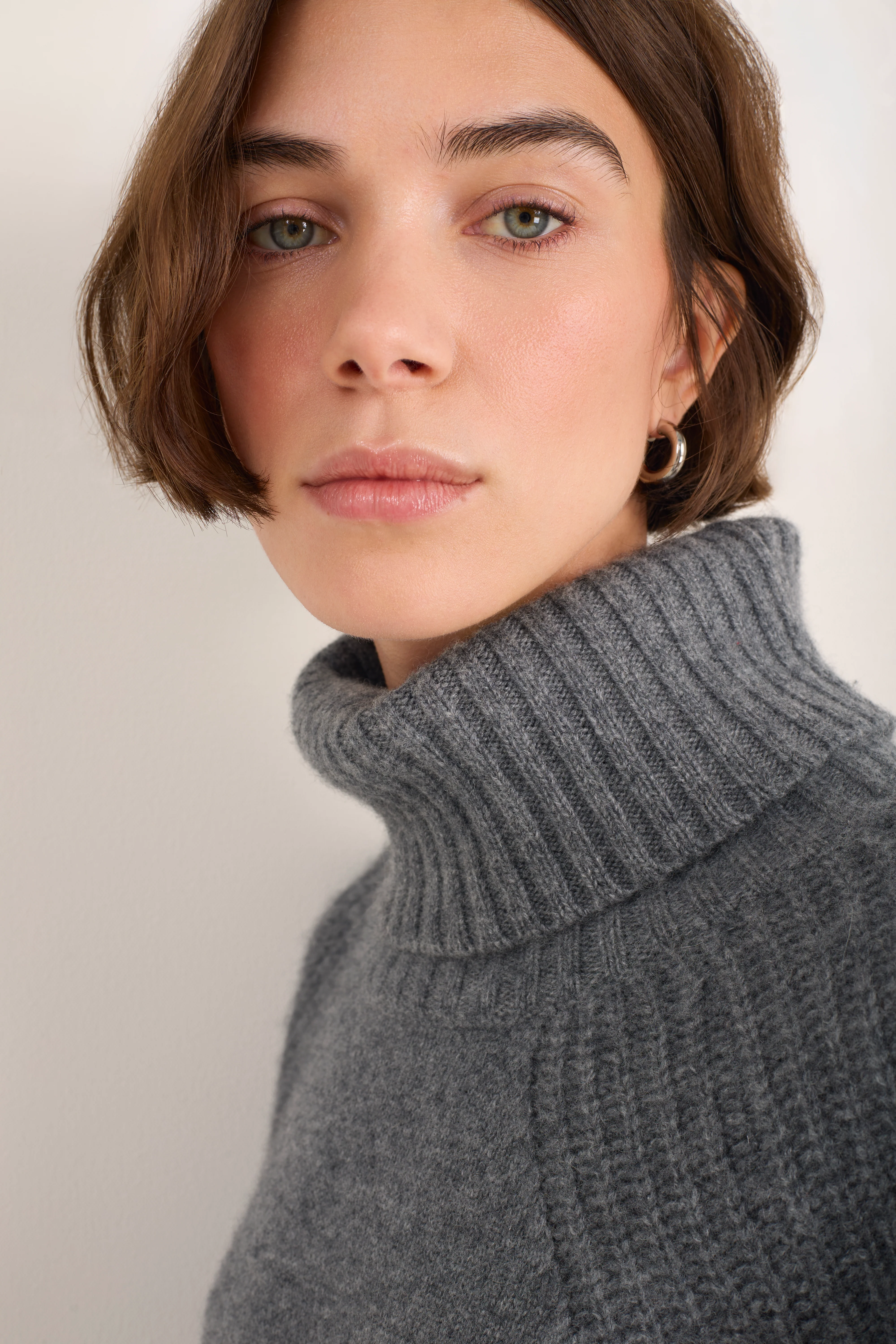 Carolina Roll Neck Jumper - Charcoal - Image 5