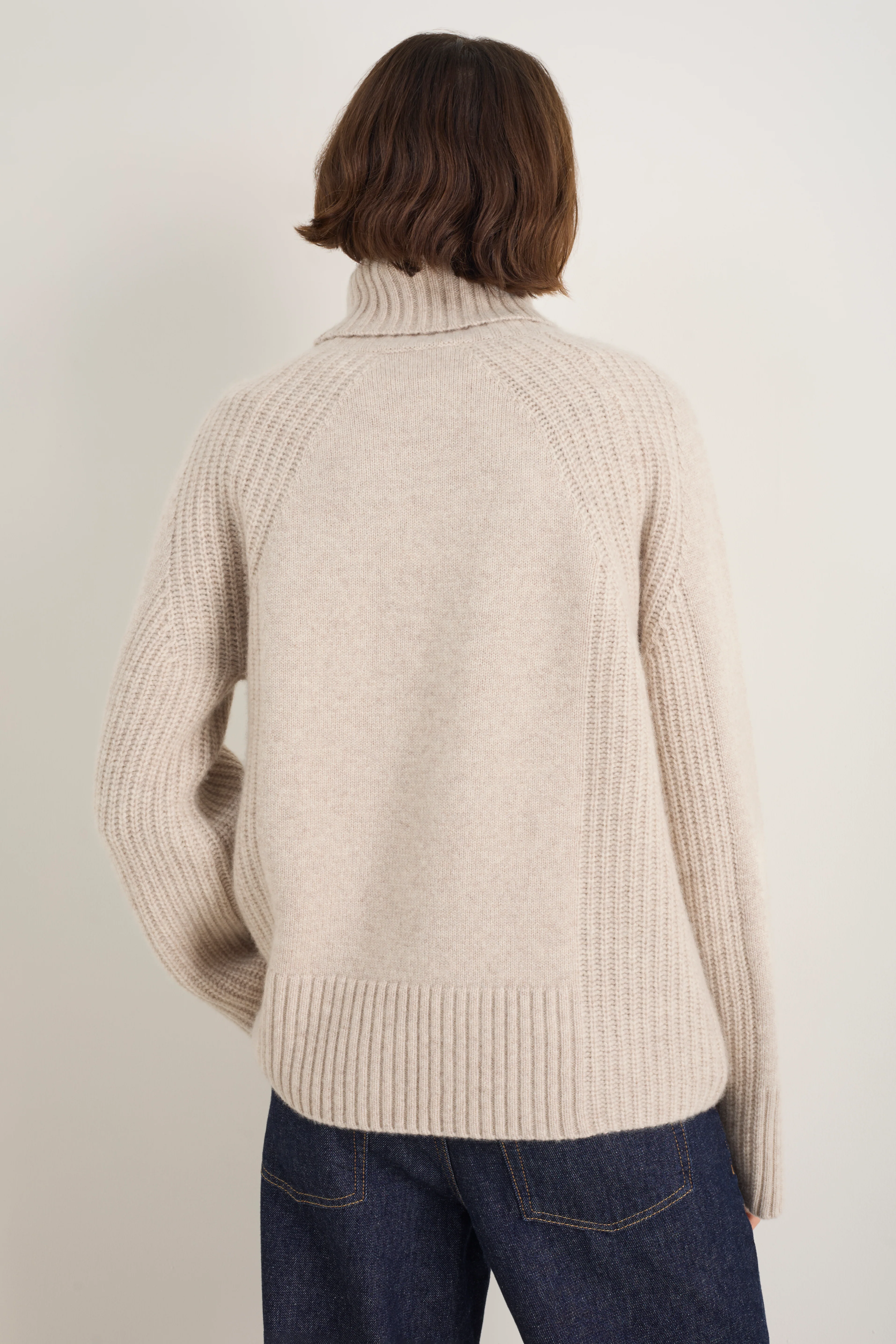 Carolina Roll Neck Jumper - Oat Melange - Image 5