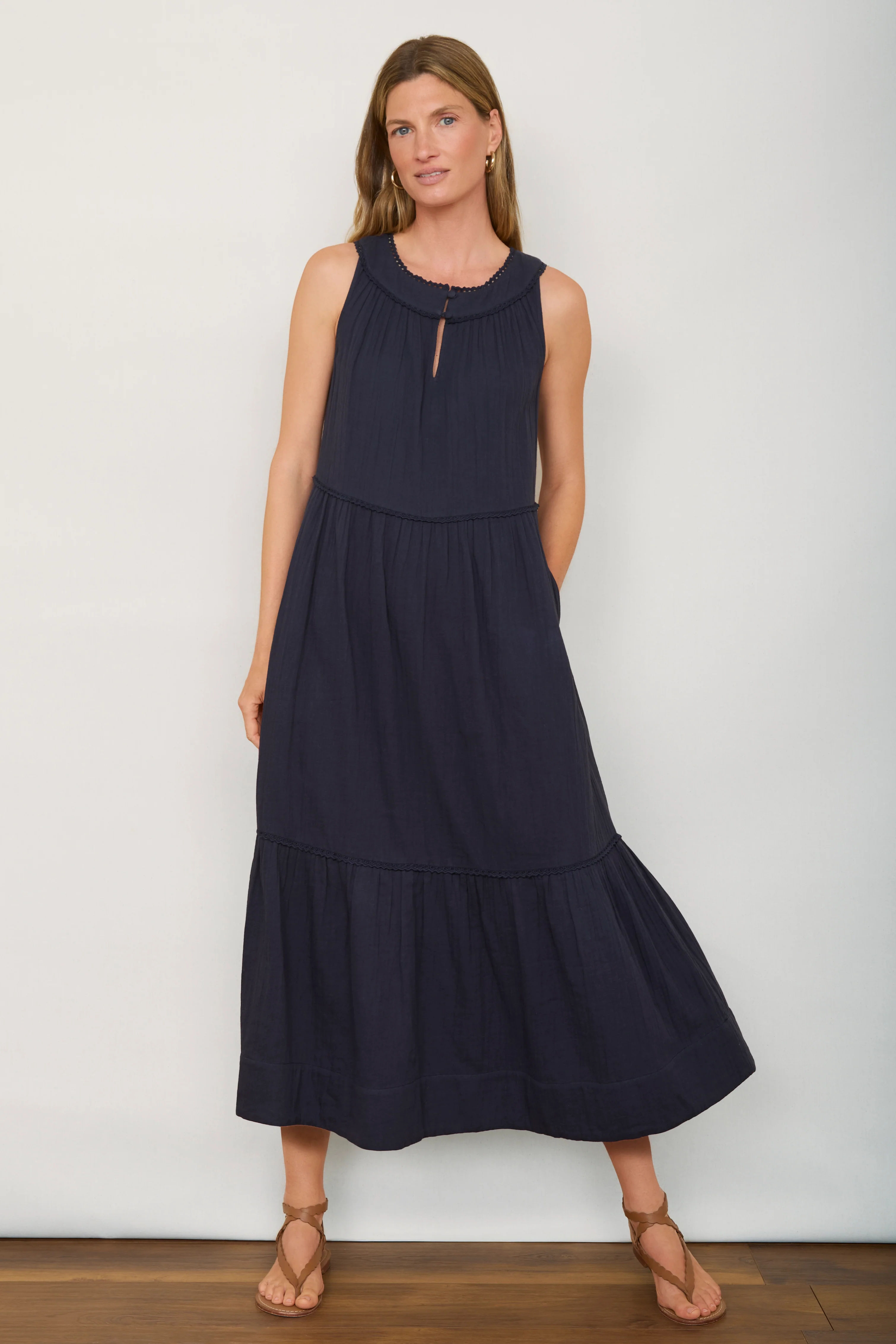 Casey Halterneck Dress - Midnight - Image 2