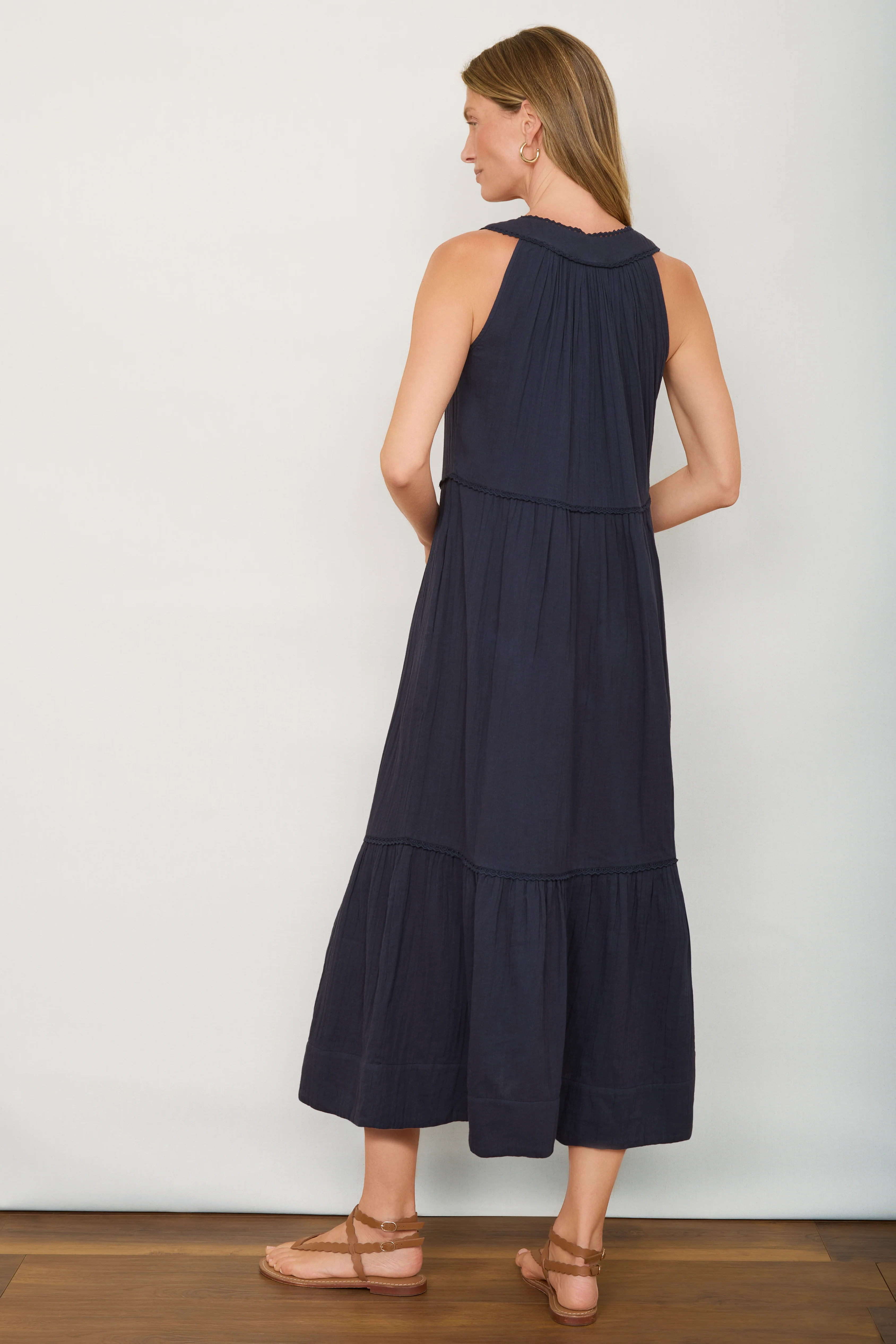 Casey Halterneck Dress - Midnight - Image 3
