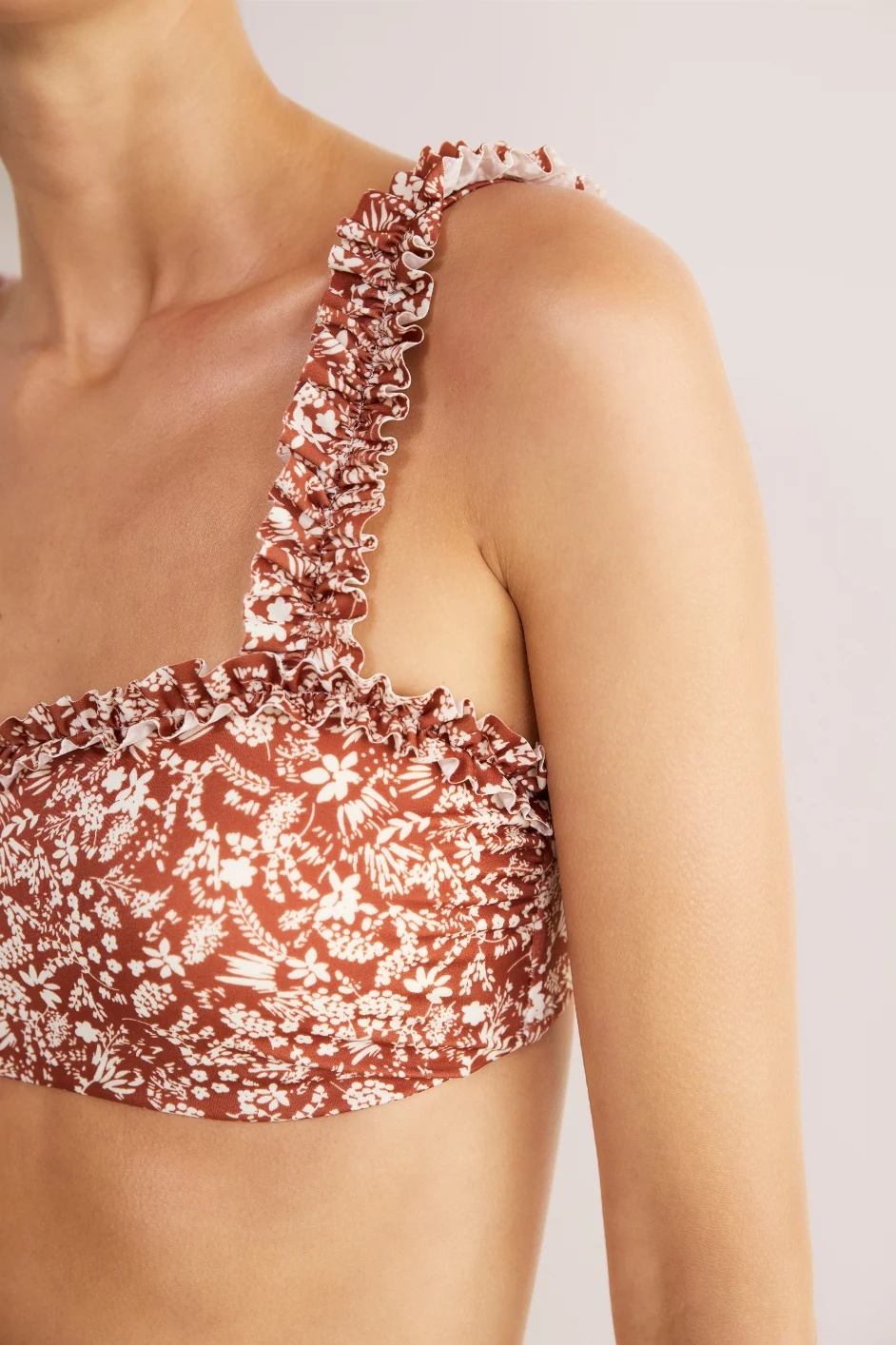 Cassis Bikini Top - Sand Mono Floral - Image 5