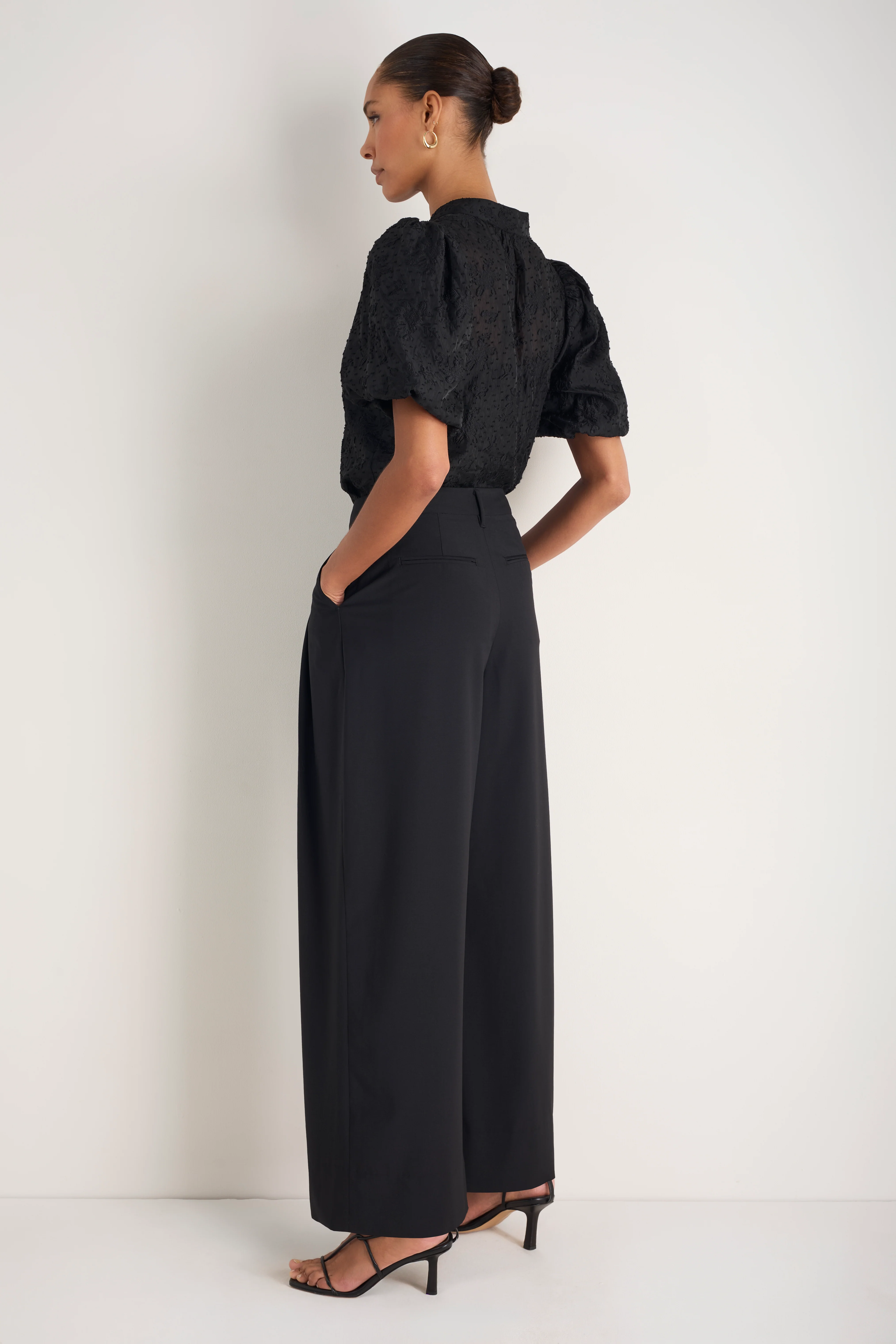 Cath x WYSE Audrey Pleat Trouser - Black - Image 4