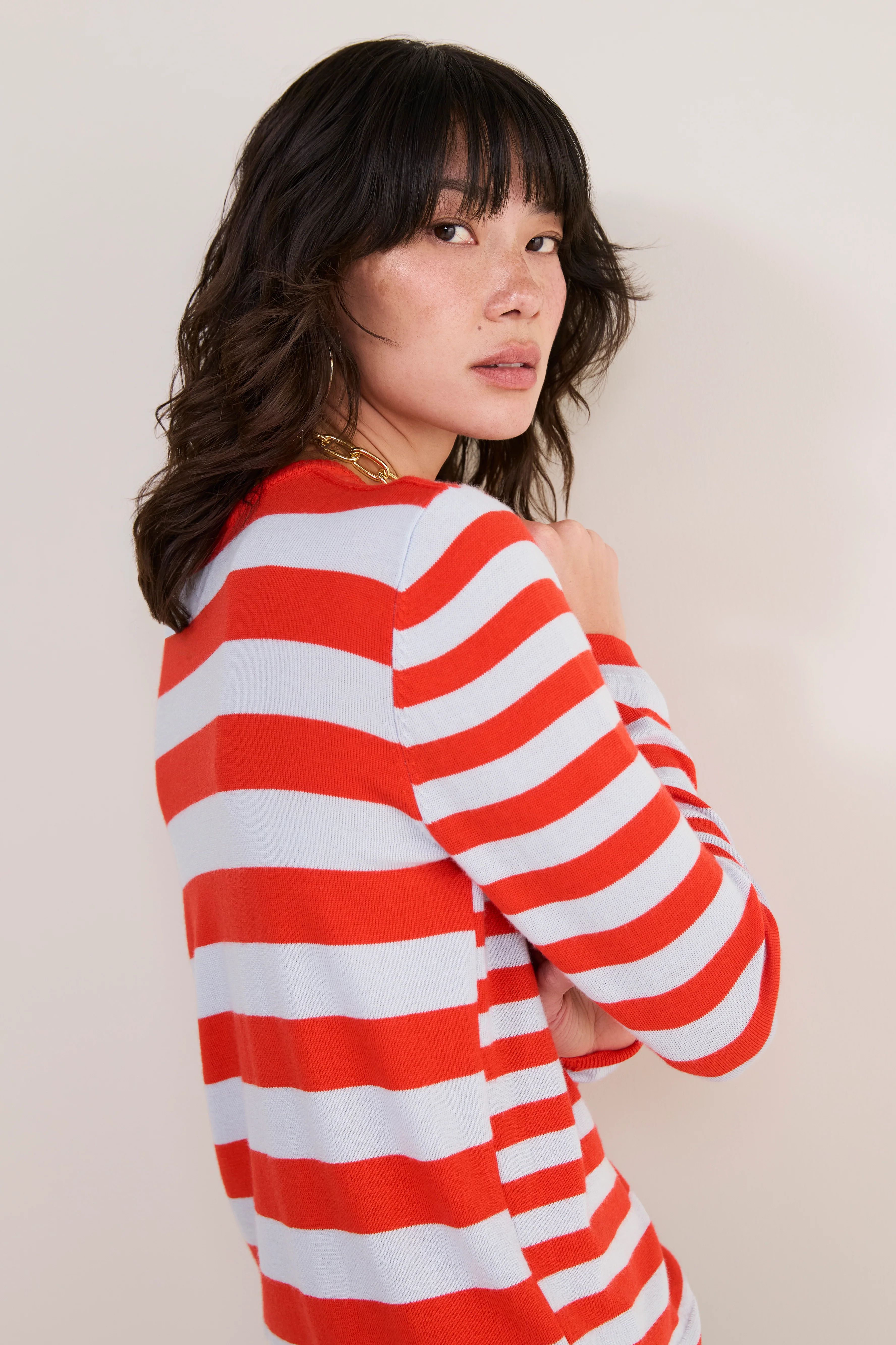 Cath x WYSE Brigitte Jumper - Blue/Red Stripe - Image 4