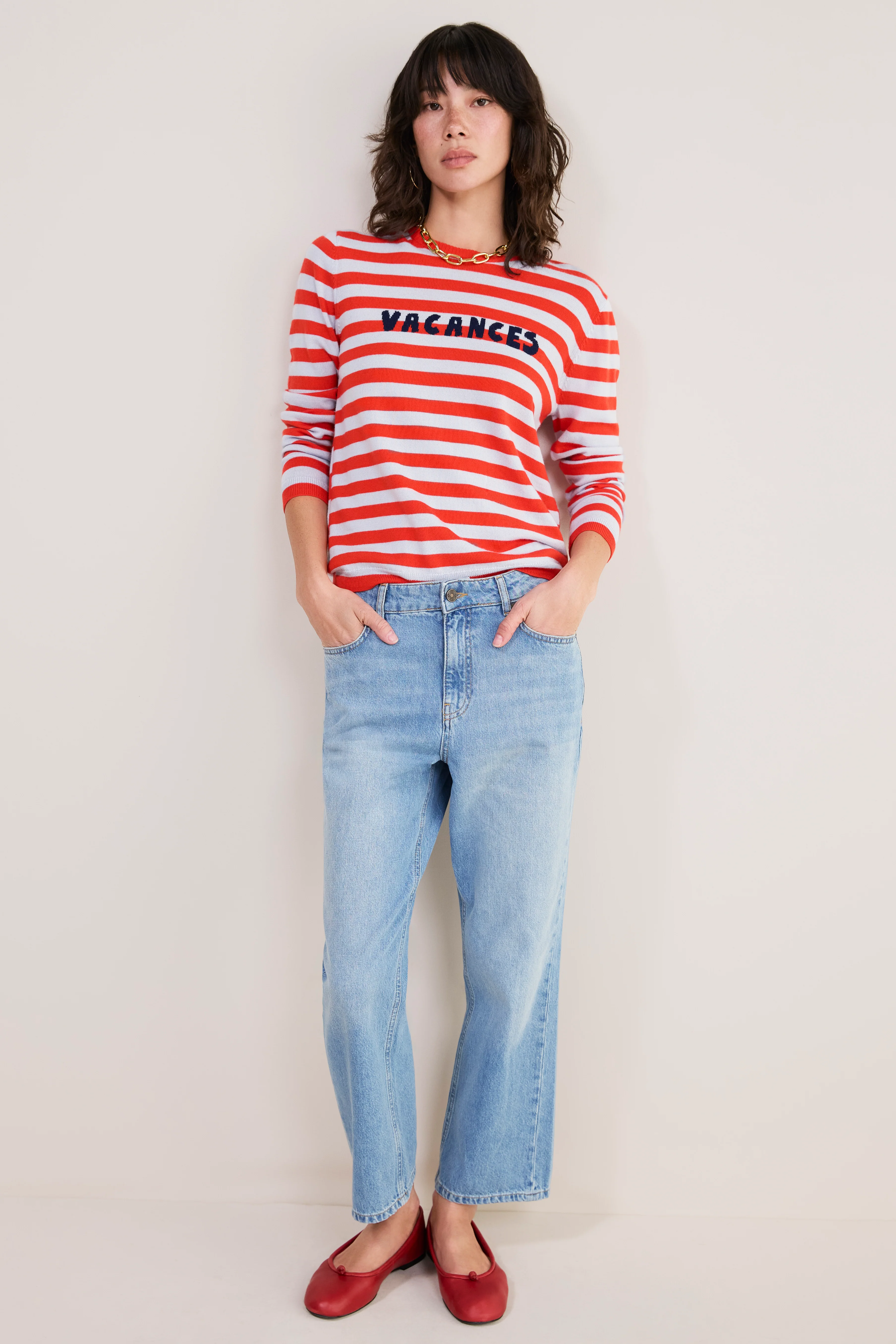 Cath x WYSE Brigitte Jumper - Blue/Red Stripe - Image 5