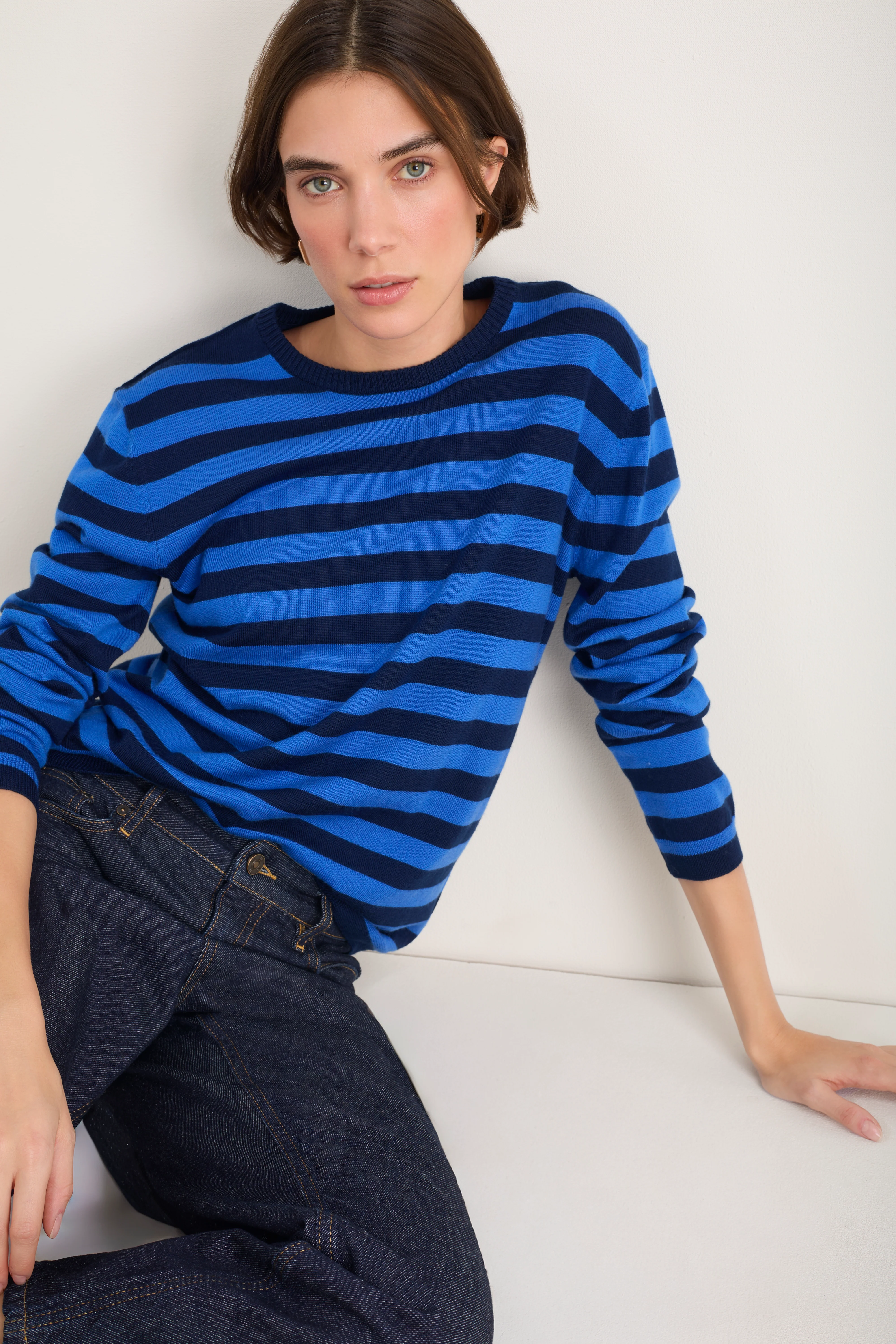 Cath x WYSE Brigitte Jumper - Midnight/Blue Stripe - Image 3