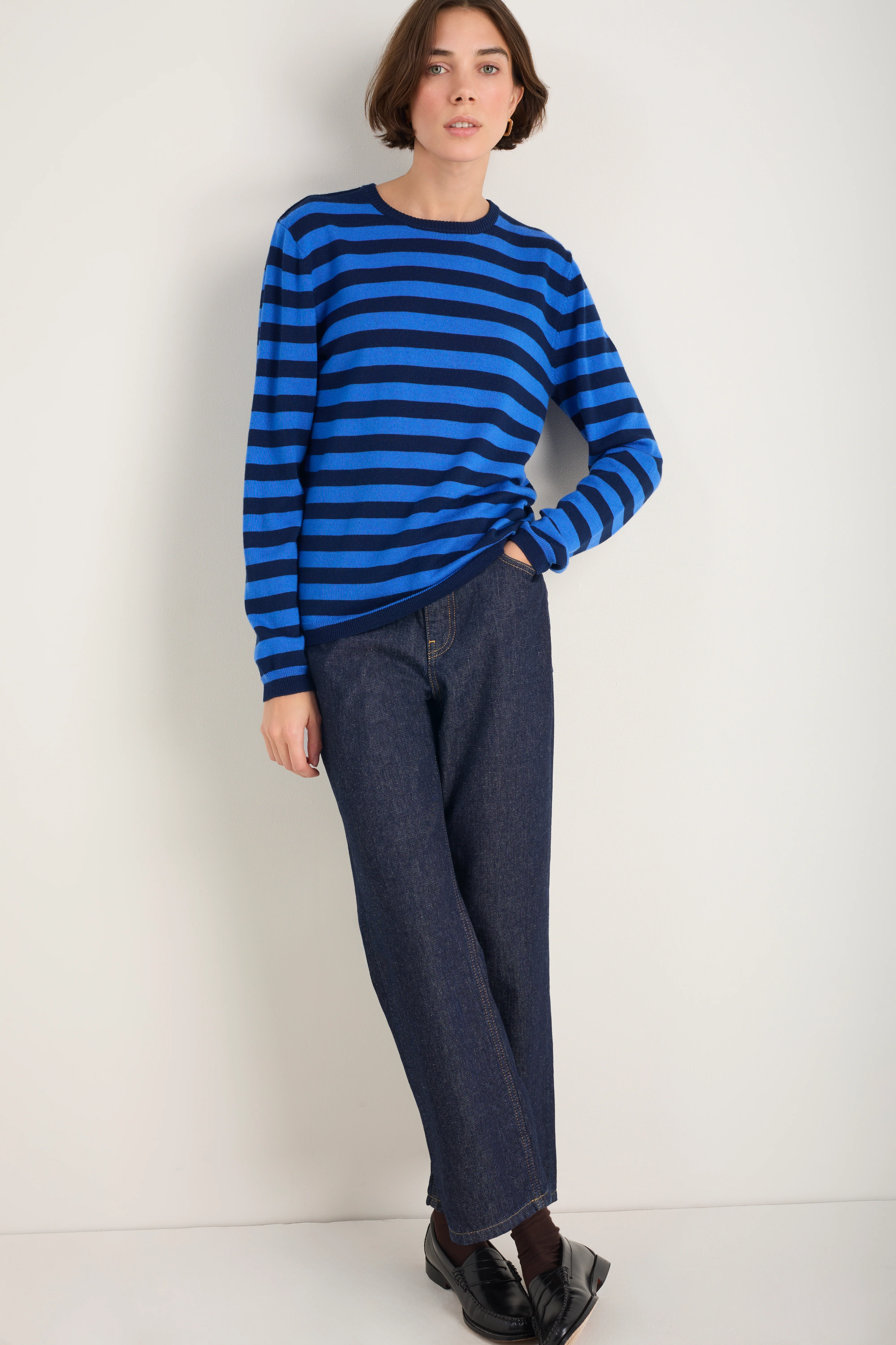 Cath x WYSE Brigitte Jumper - Midnight/Blue Stripe - Image 5