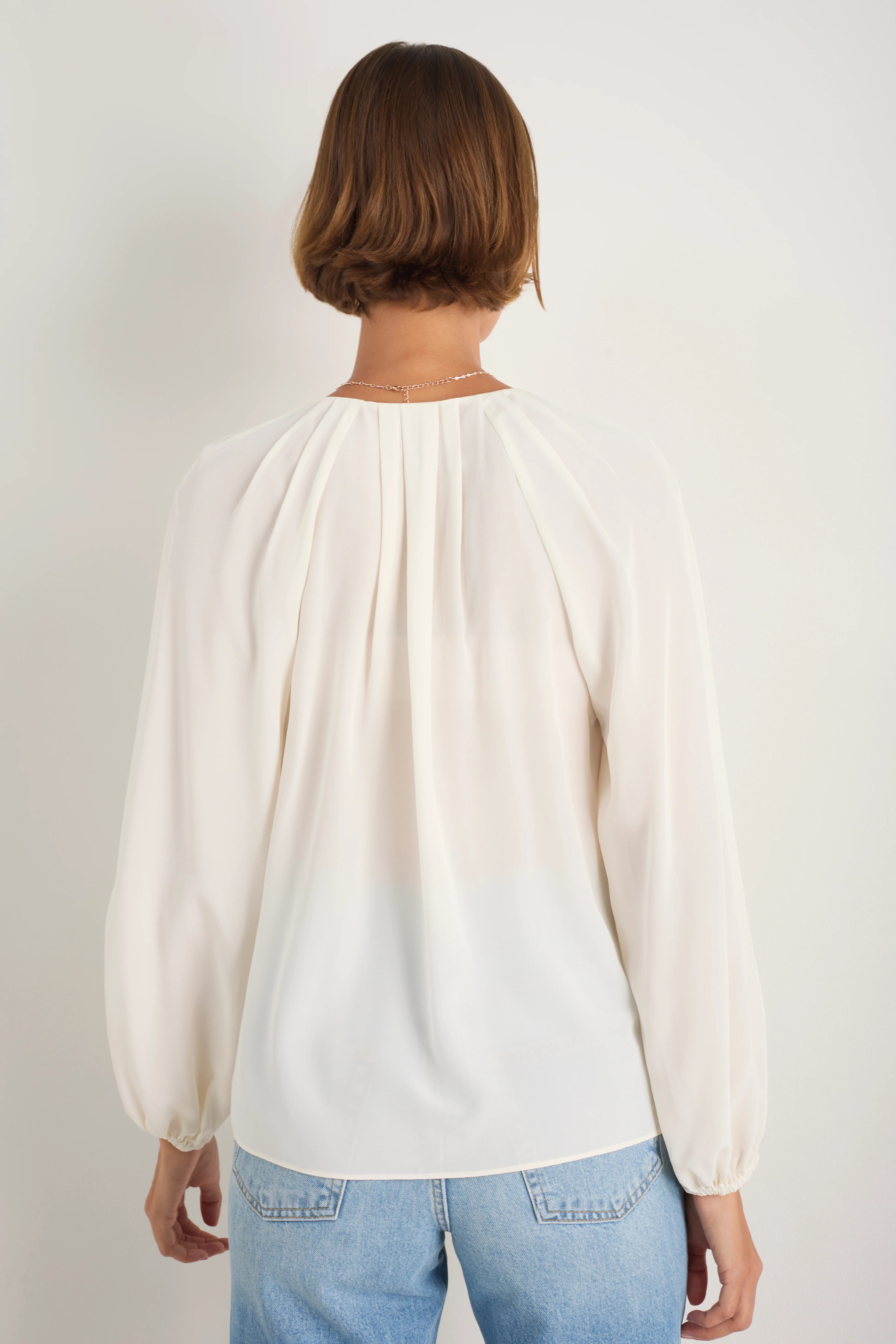 Cath x WYSE Elizabeth Silk Blouse - Ivory - Image 5