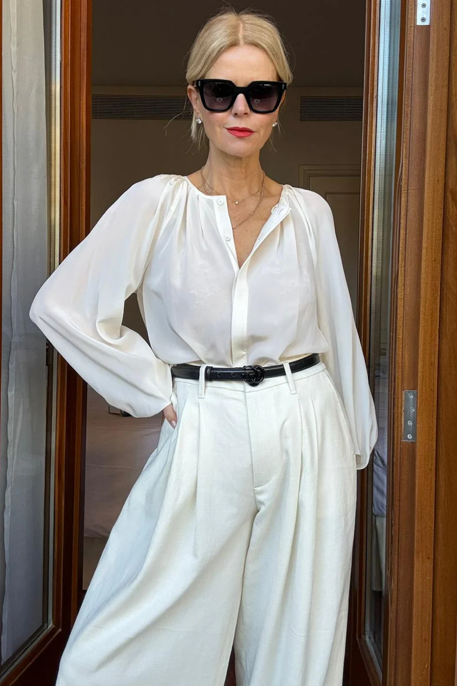 Cath x WYSE Elizabeth Silk Blouse - Ivory - Image 6