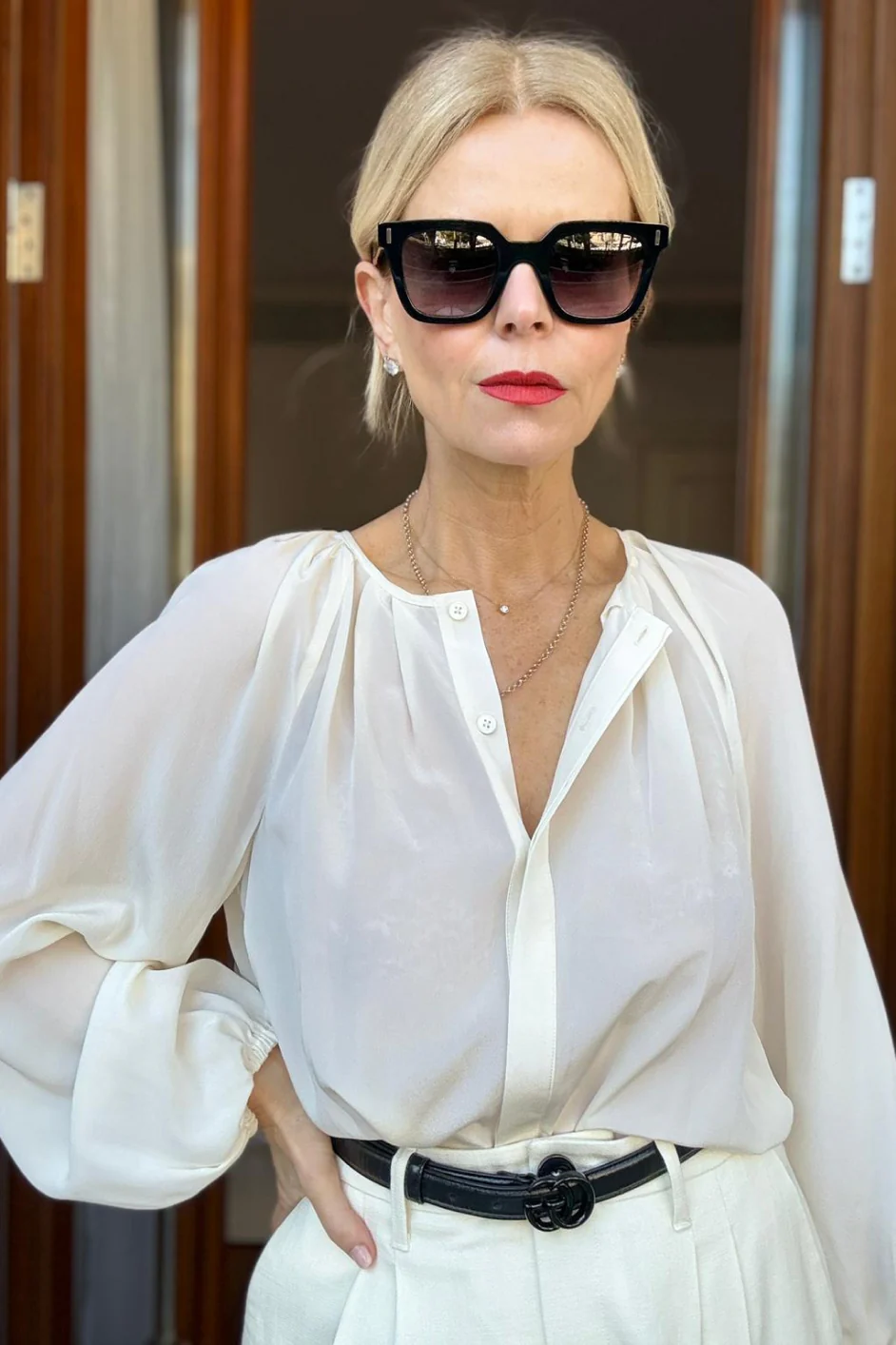 Cath x WYSE Elizabeth Silk Blouse - Ivory - Image 7