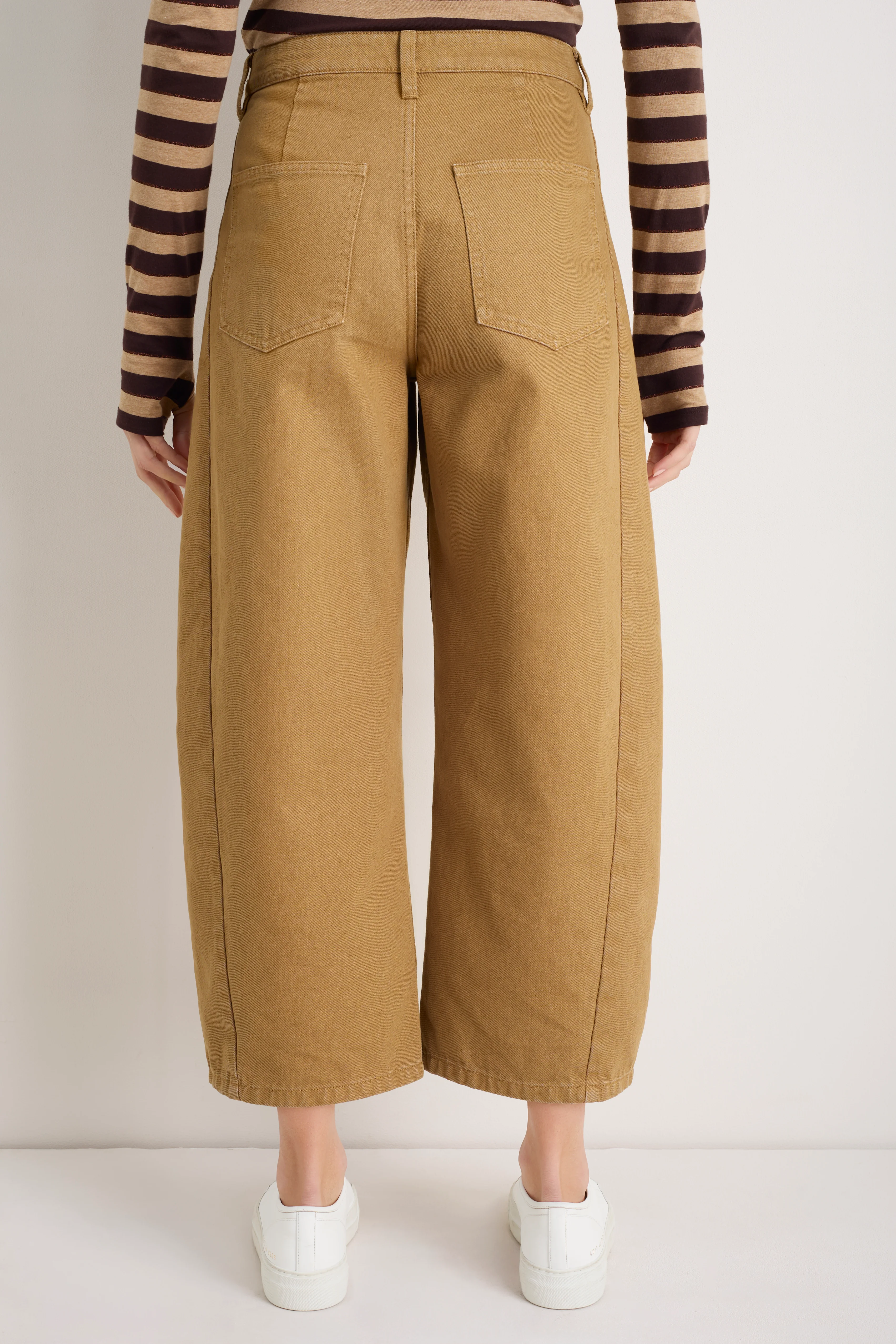 Charlie Curved Pocket Horseshoe Jean - Cumin Brown - Image 4