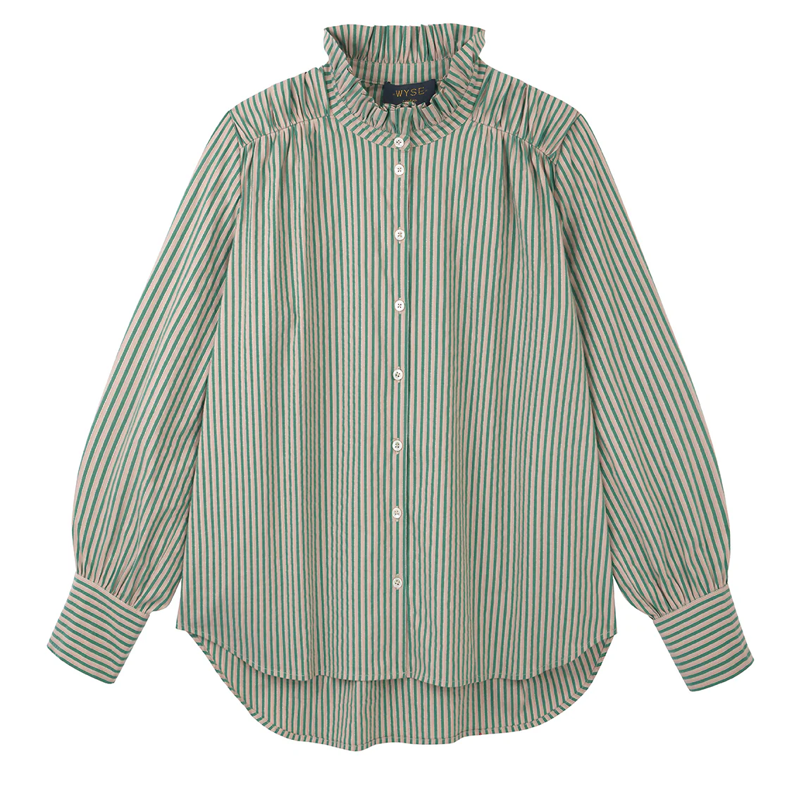 Clemmy Shirt - Green/Tan Stripe - Image 5