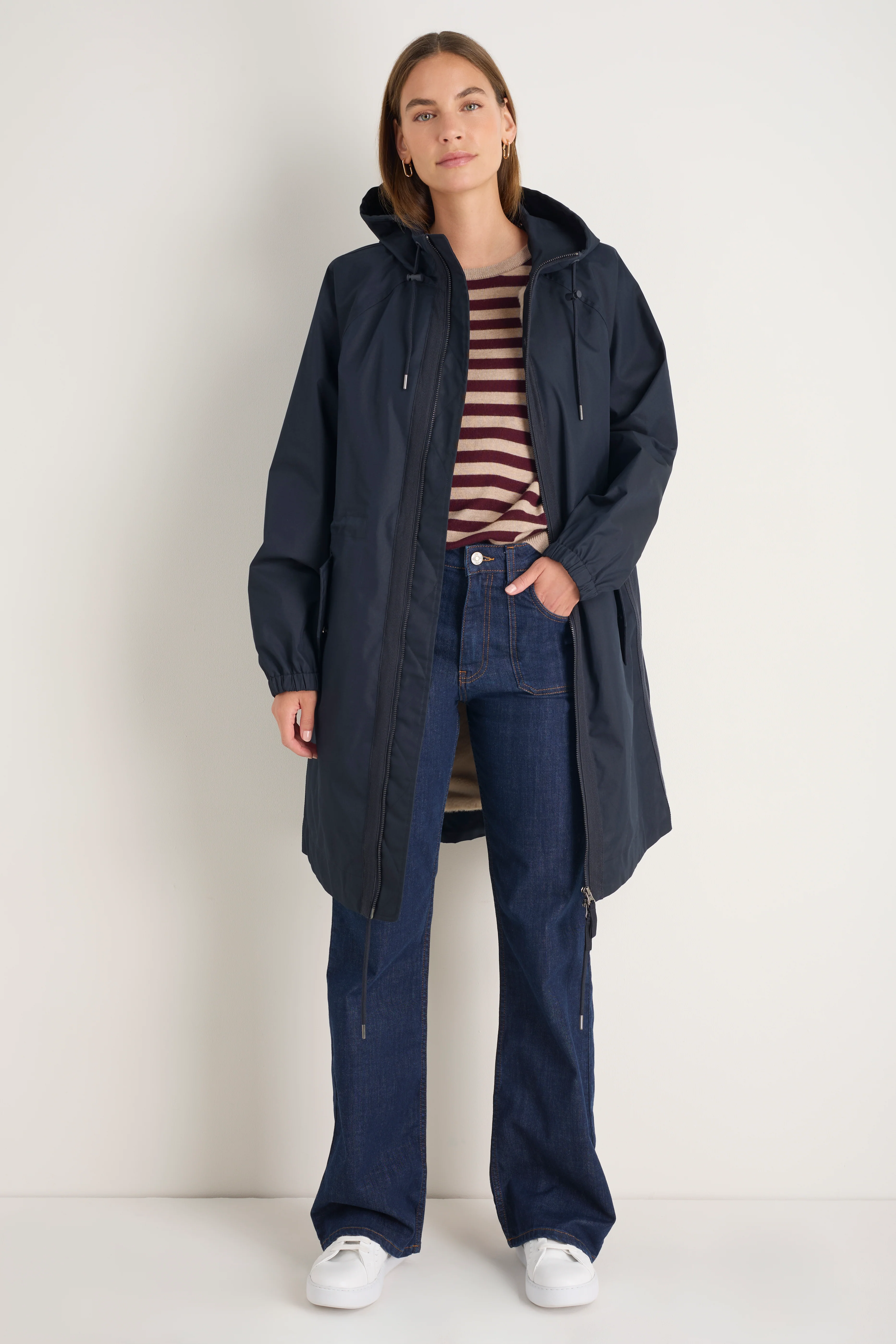 Colette Waterproof 3-In-1 Long Lined Raincoat - Midnight - Image 8