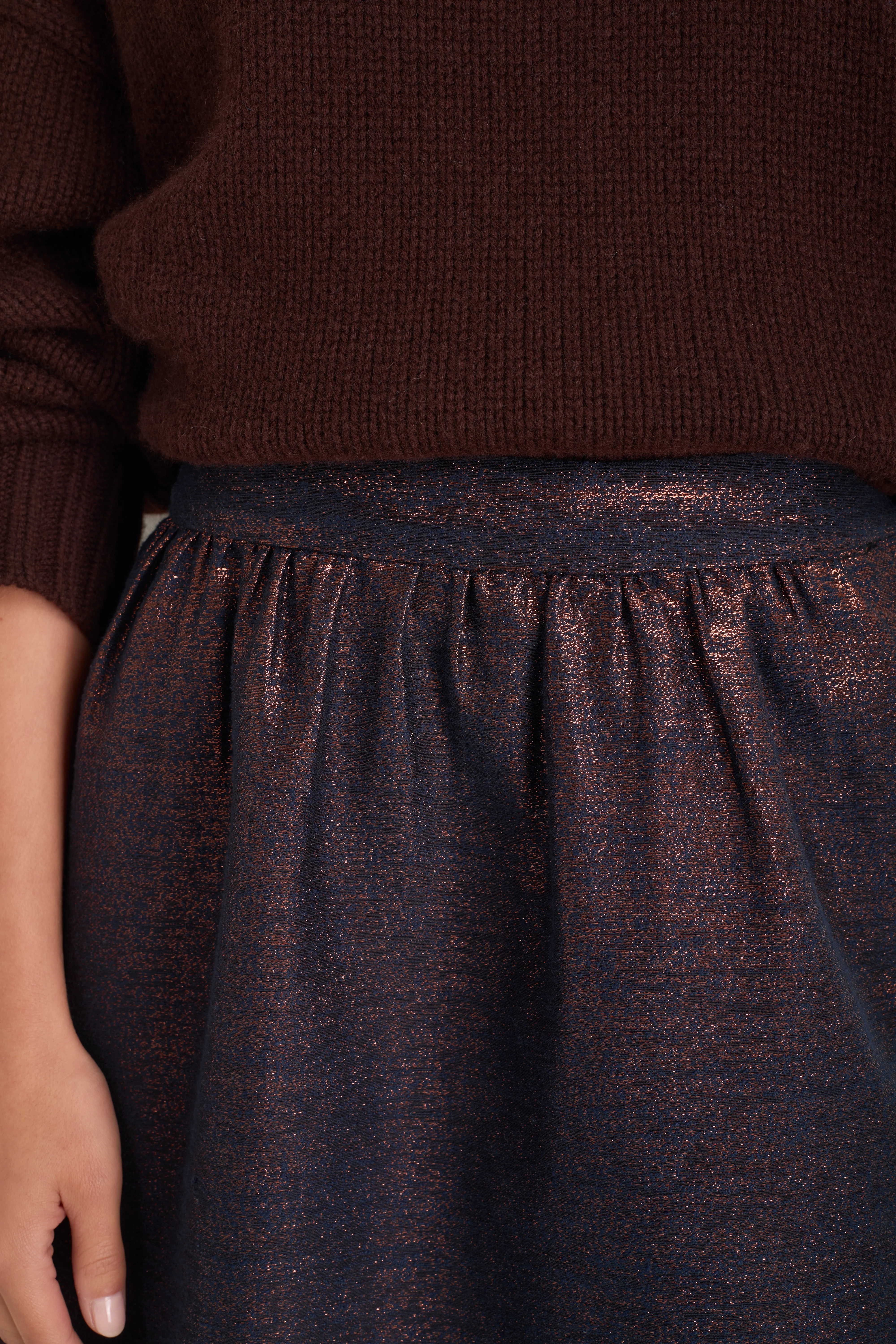 Coral Metallic Skirt - Midnight/Copper - Image 2