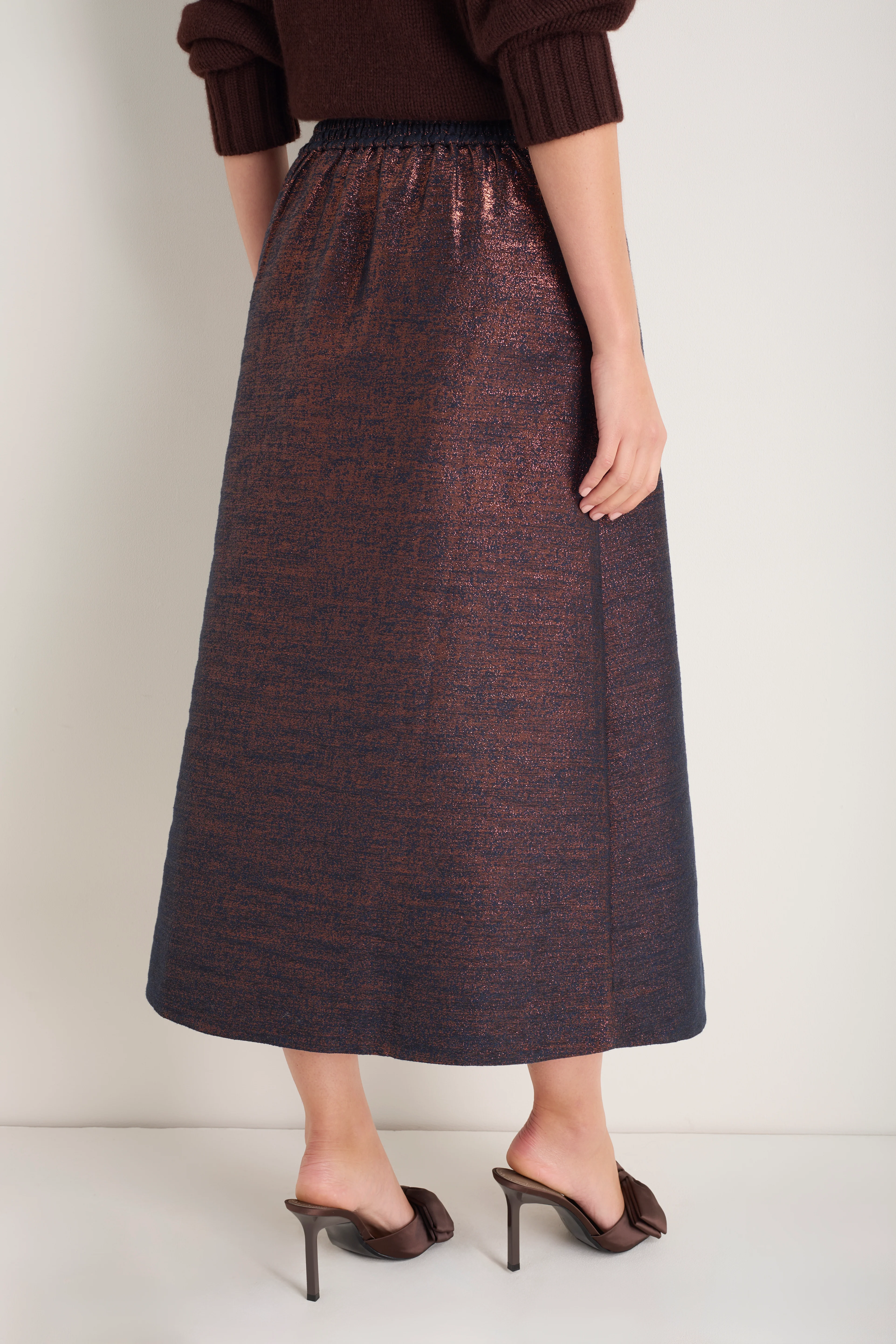 Coral Metallic Skirt - Midnight/Copper - Image 4