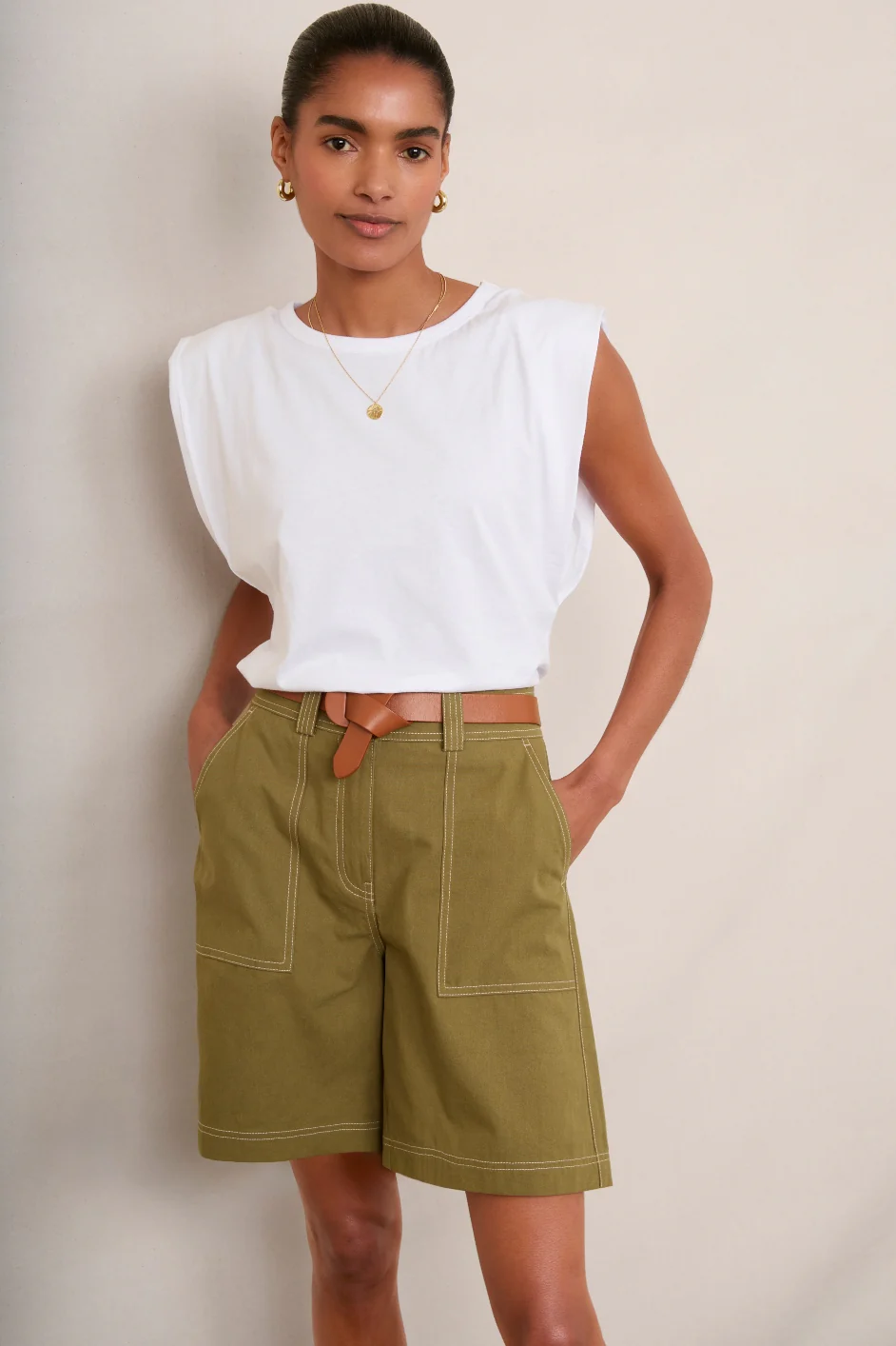 Coralie Cargo Short - Khaki - Image 2