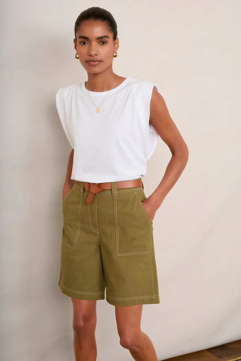 Coralie Cargo Short - Khaki - Image 3