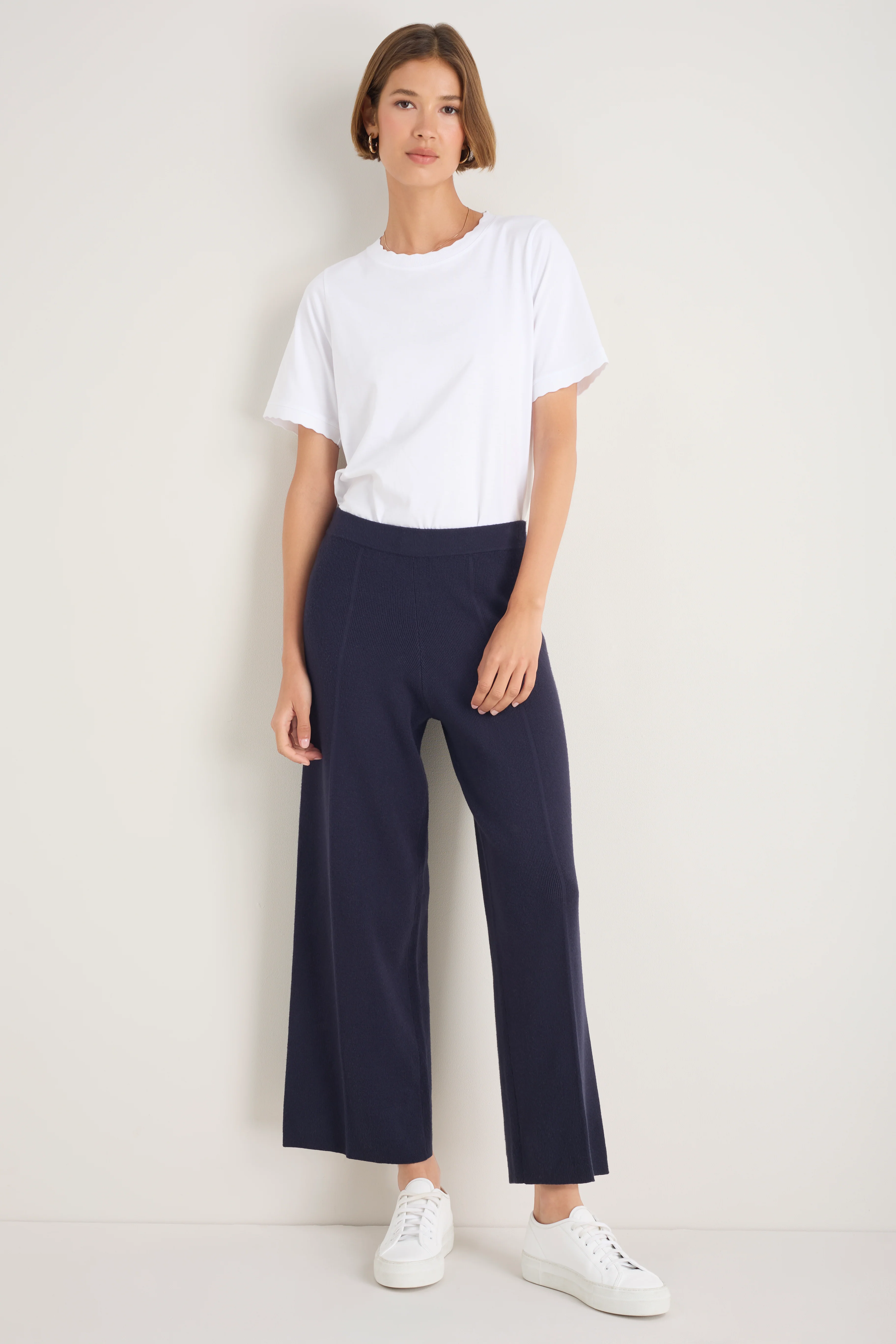 Daphne Knitted Travel Trouser - Midnight - Image 3