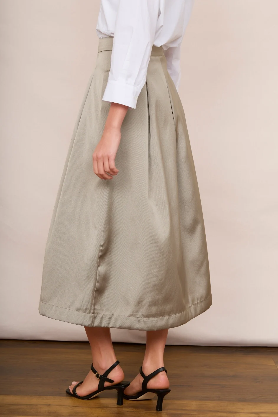 DB X Wyse Taffeta Skirt - Champagne - Image 4