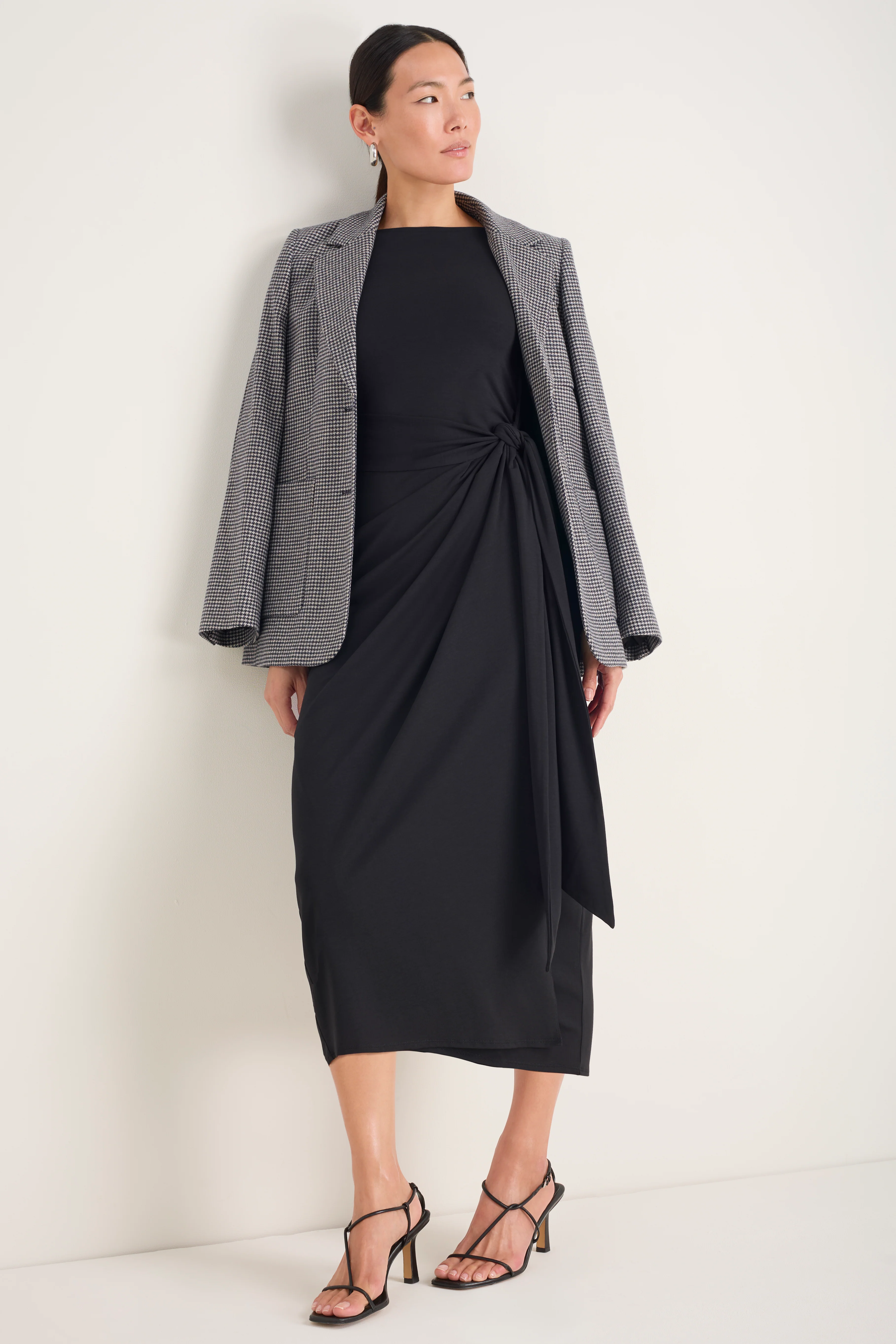 DB x WYSE Wrap Dress - Black - Image 5