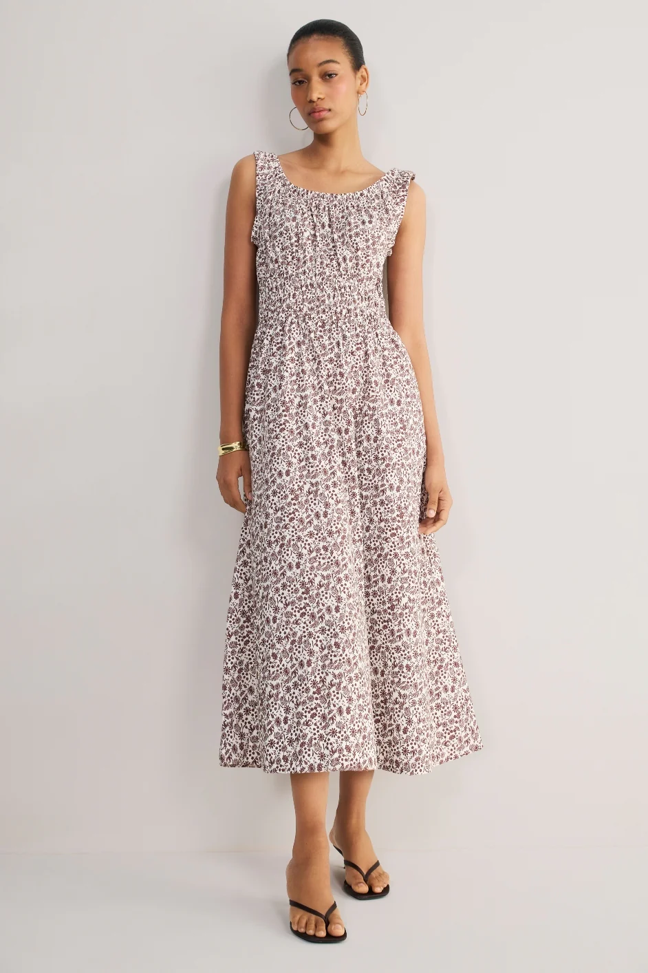 Delilah Dress - Chocolate Daisy Floral