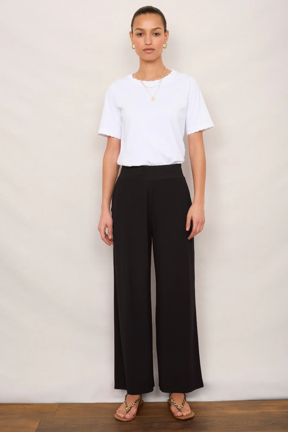 Delphine Pull On Trouser - Black - Image 2