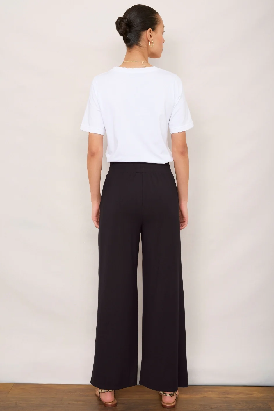 Delphine Pull On Trouser - Black - Image 3