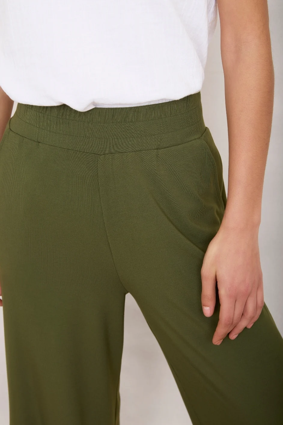 Delphine Pull On Trouser - Moss Green - Image 2