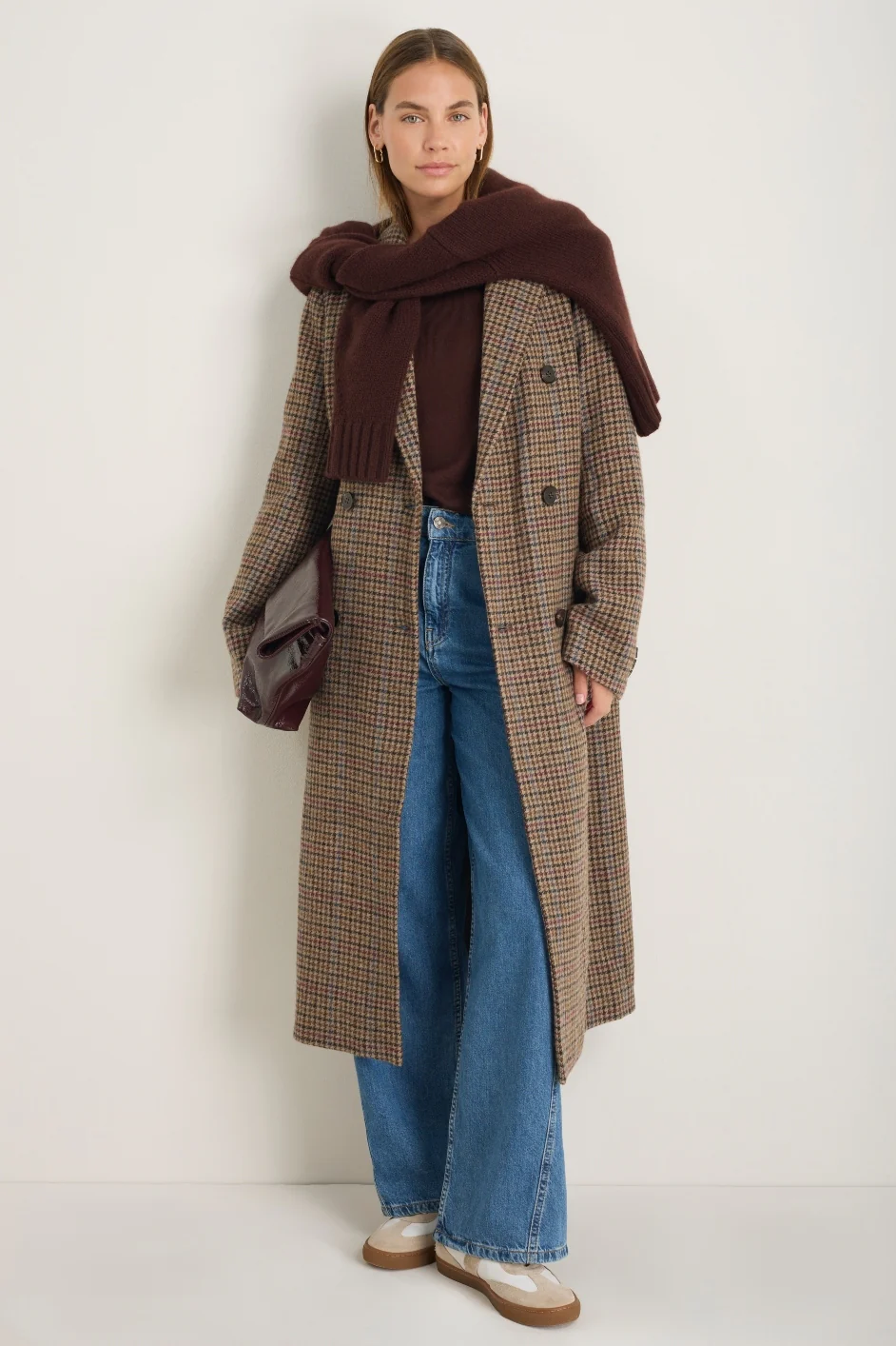 Dorothea Coat - Brown Check - Image 6