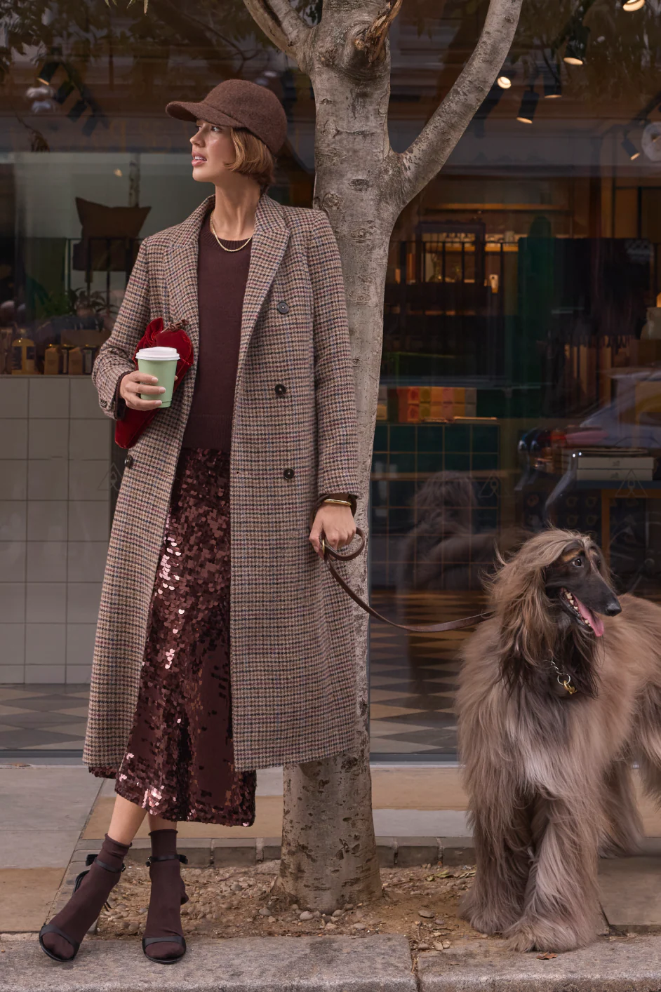 Dorothea Coat - Brown Check - Image 7