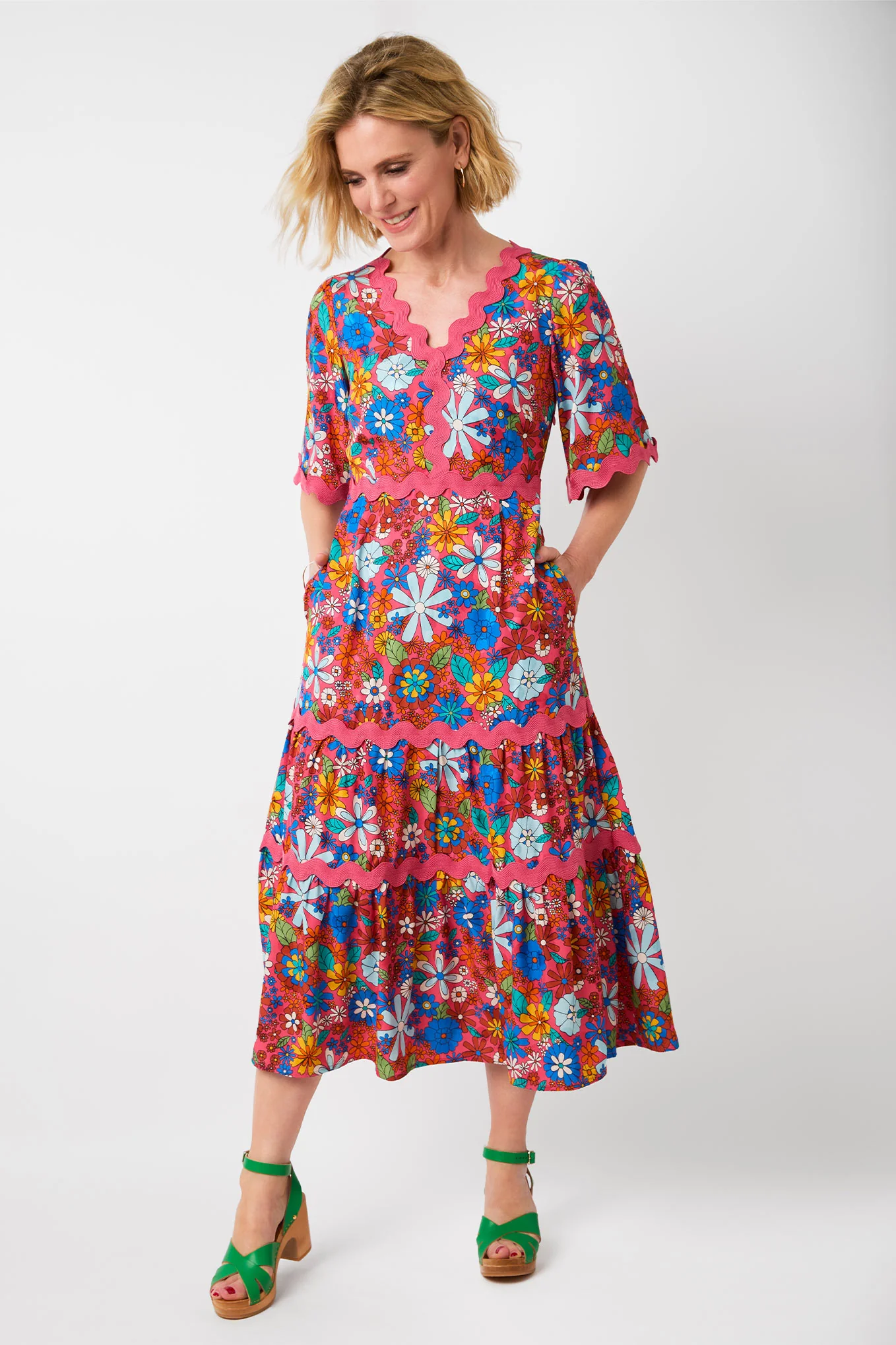 EF X Wyse Dana Ric Rac Dress - Multi - Image 4